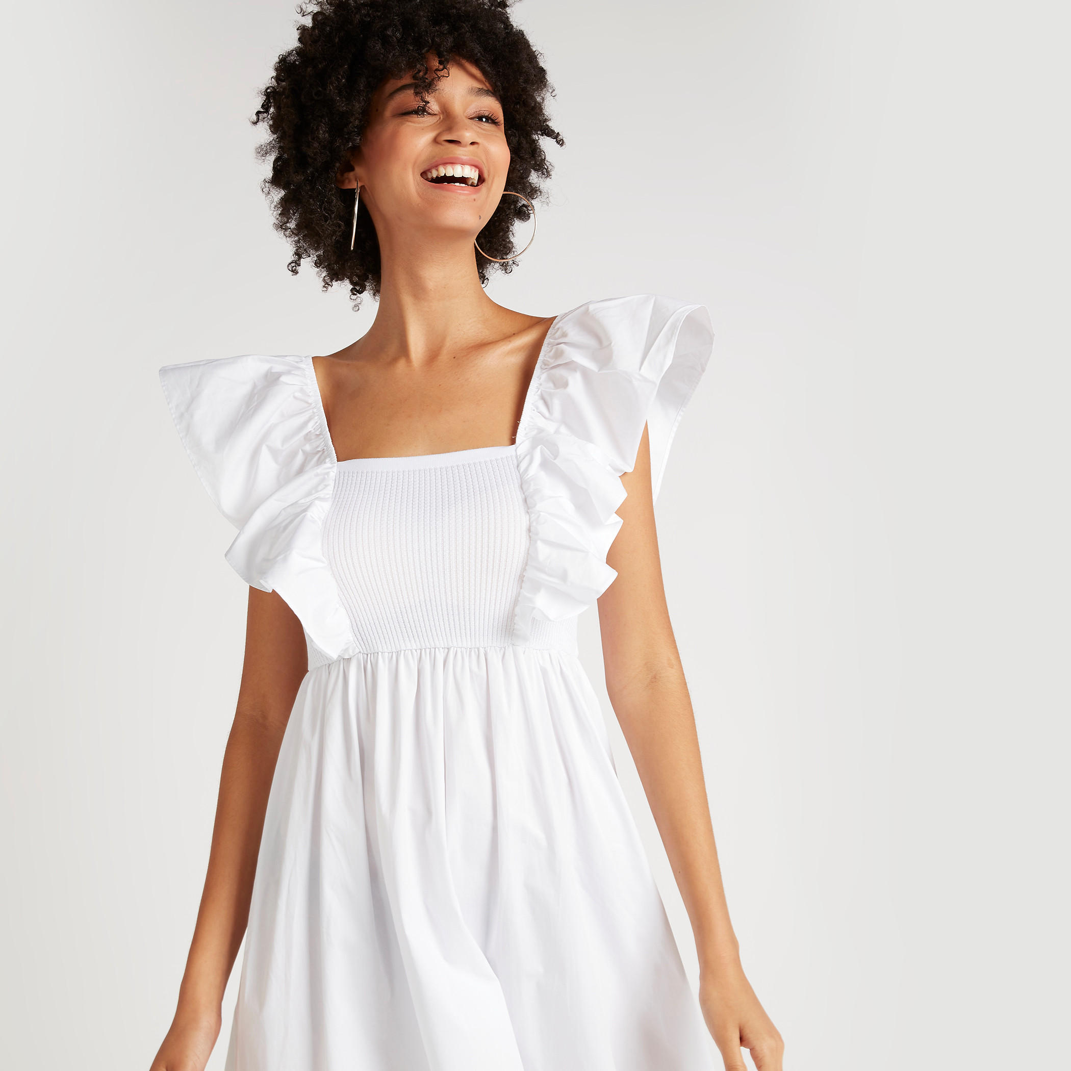 فستان سادة إيه لاين ميدي بأكمام واسعة-women-clothing-dresses-image-4