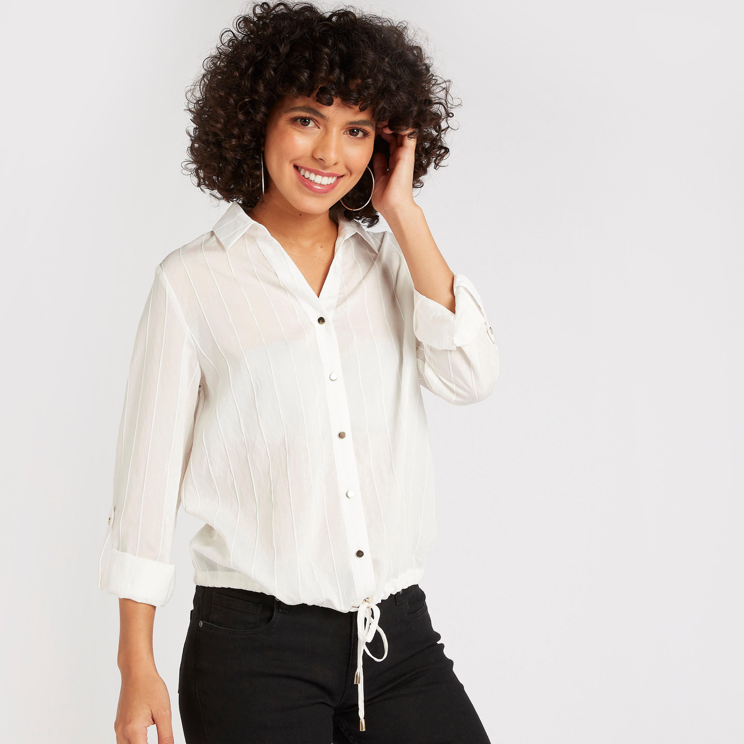 قميص مقلّم بأكمام طويلة ورباط-women-clothing-shirtsandblouses-shirts-image-6