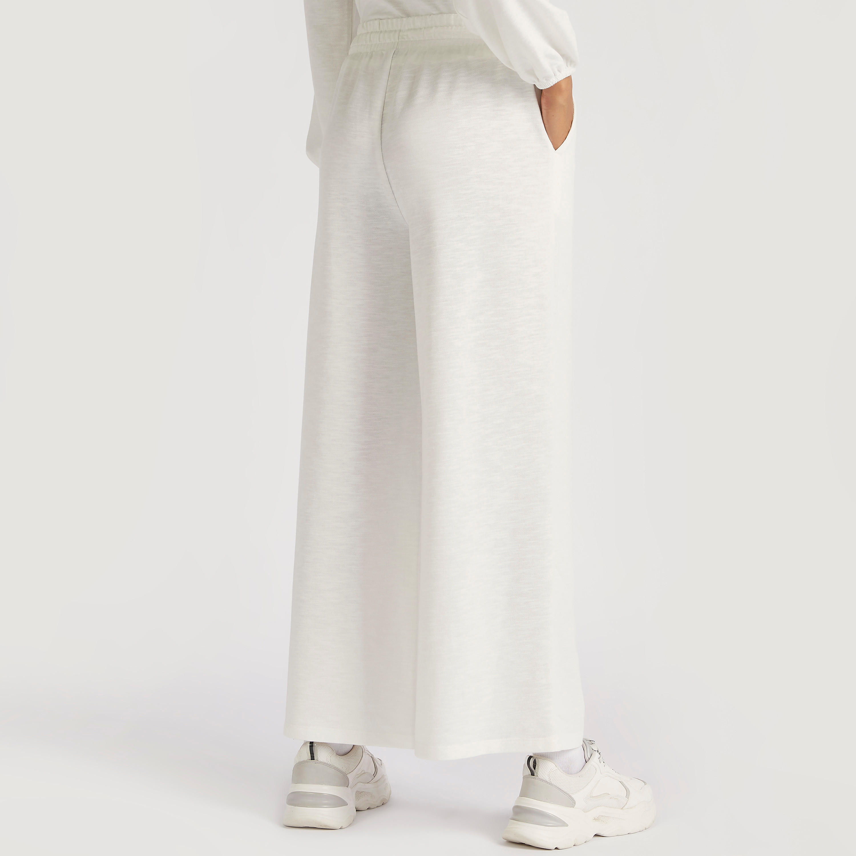 Solid Mid-Rise Track Pants with Pockets and Drawstring Closure-women-clothing-bottoms-joggers-image-4