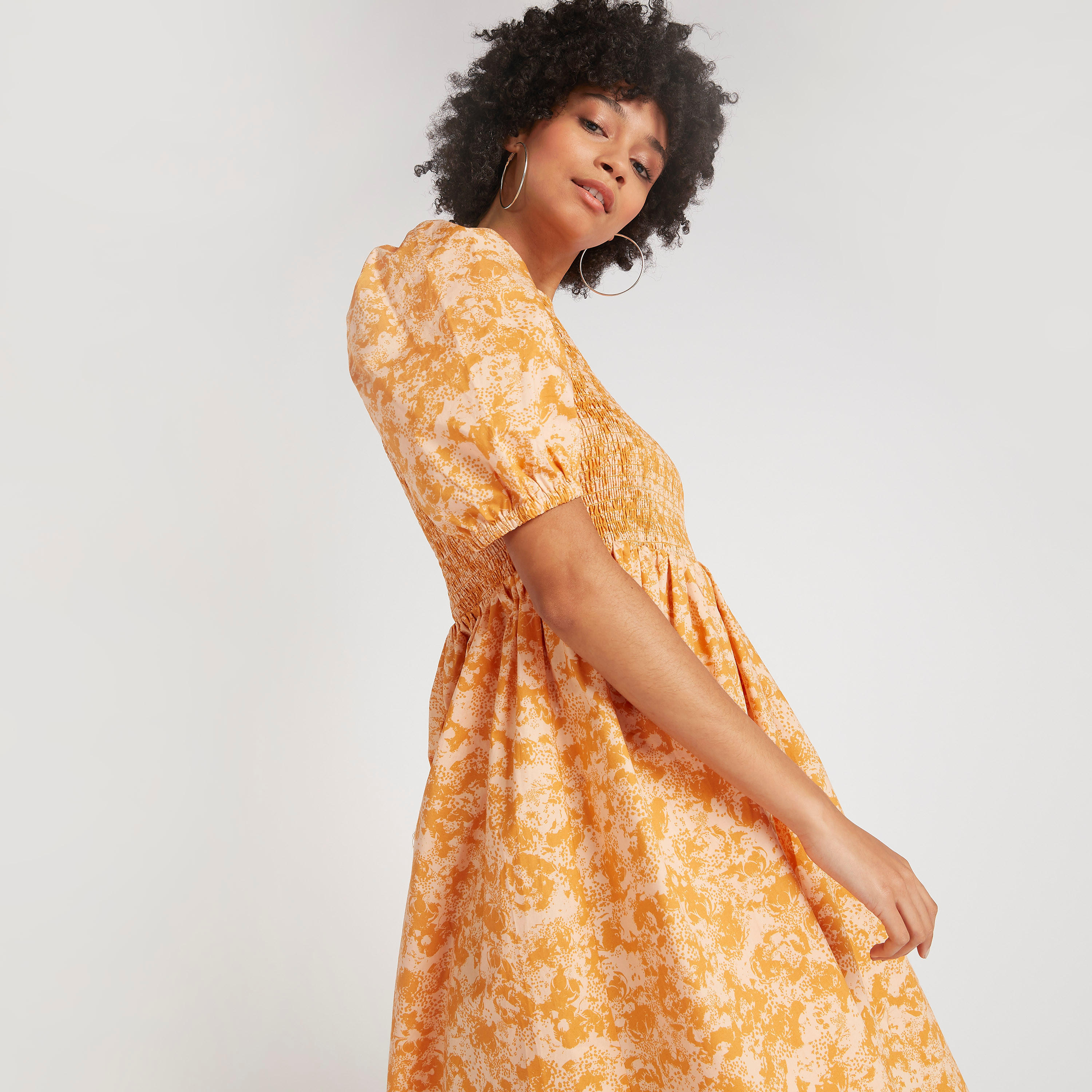 فستان قصير إيه لاين بطبعات وأكمام قصيرة-women-clothing-dresses-image-6