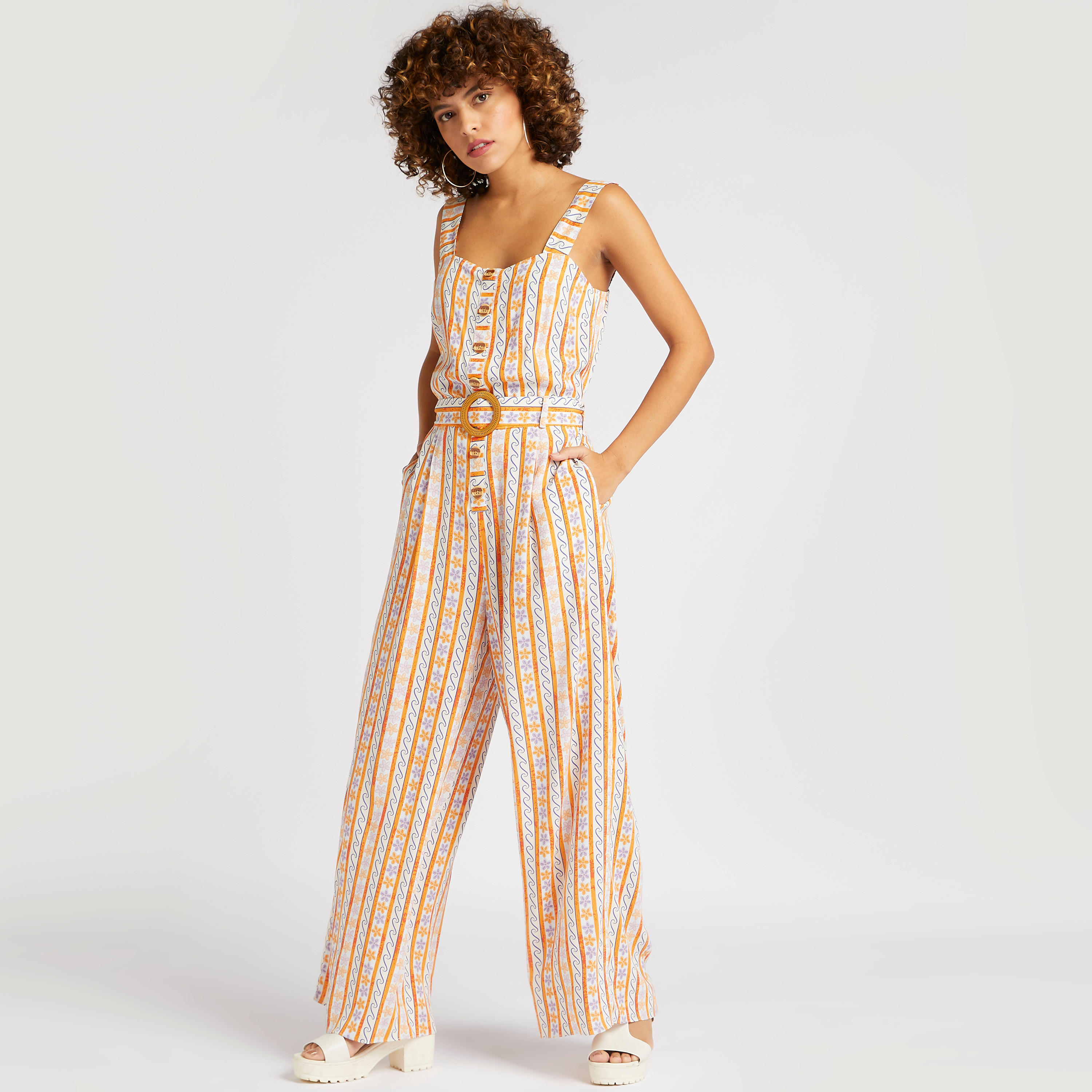 جمبسوت طويل دون أكمام بجيوب ووصلة أزرار وطبعات-women-clothing-jumpsuits-image-1