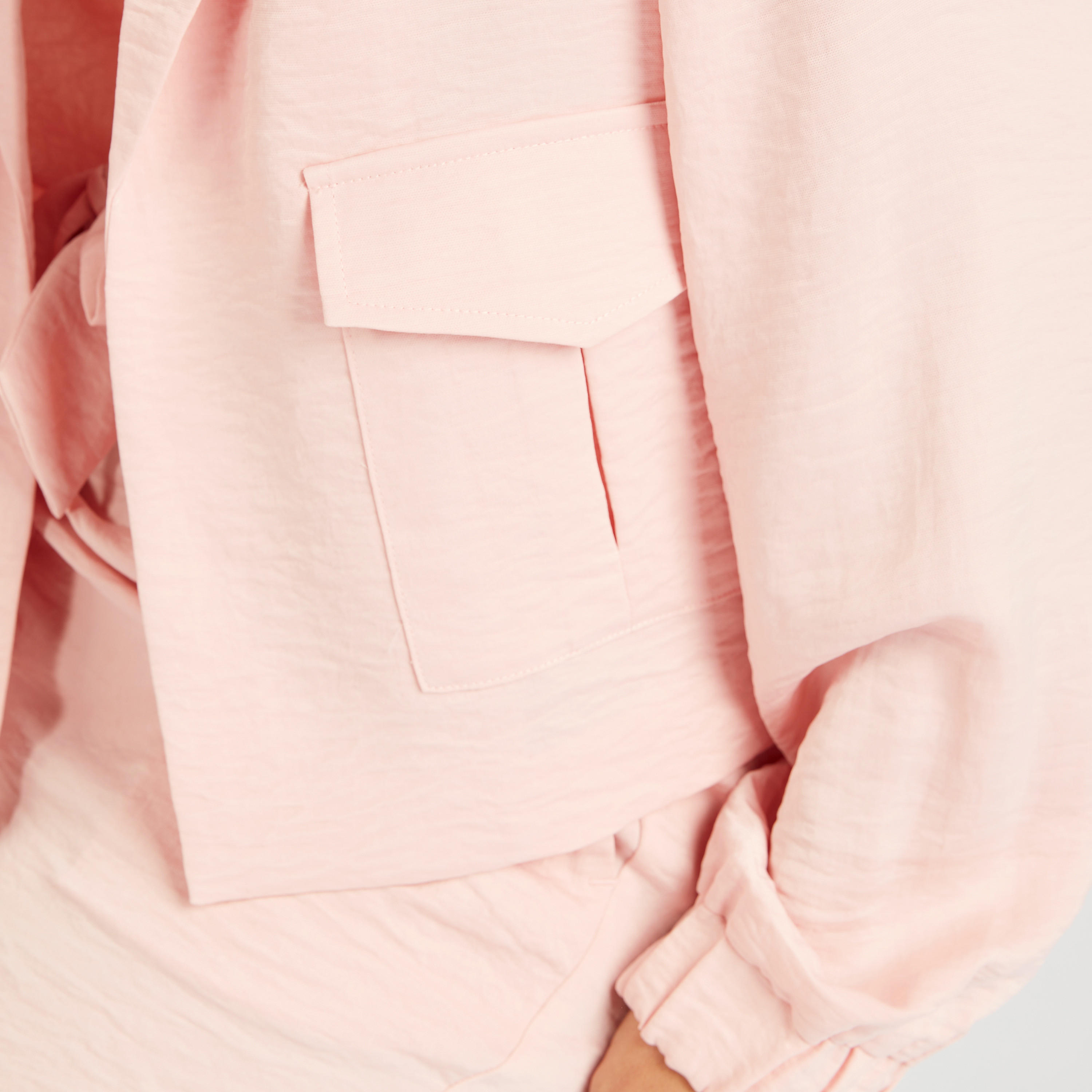 Solid Lightweight Jacket with Lapel Collar and Flap Pockets-women-winterwear-coatsandjackets-jackets-image-3
