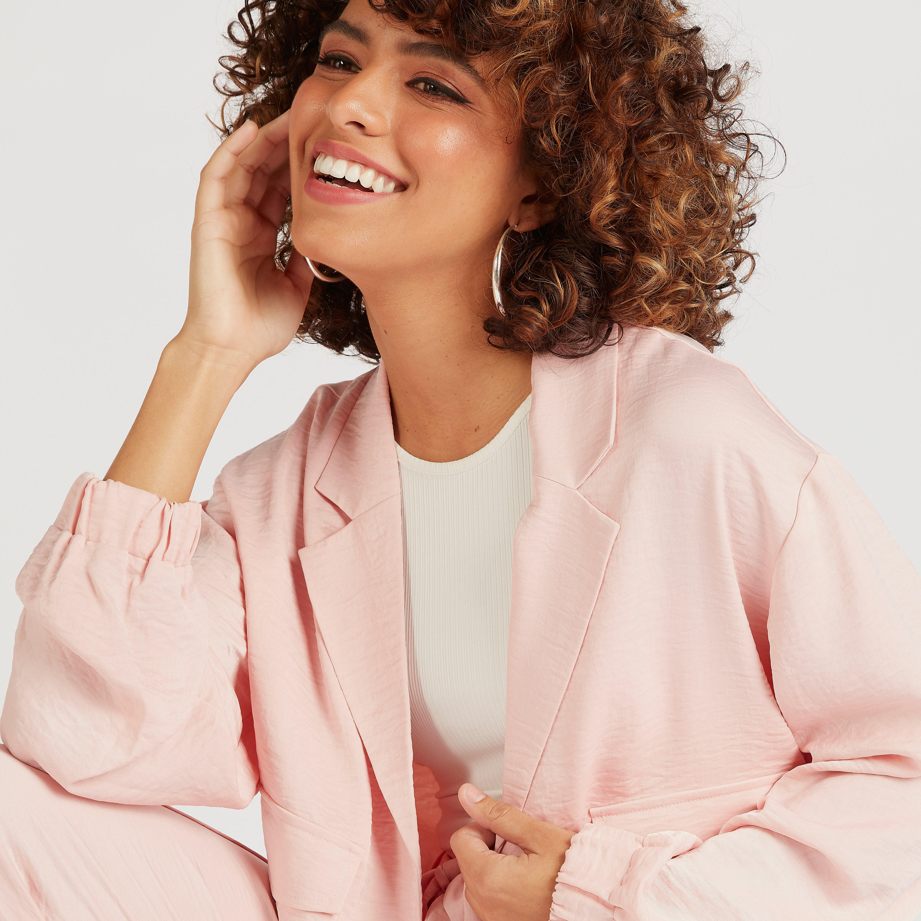 Solid Lightweight Jacket with Lapel Collar and Flap Pockets-women-winterwear-coatsandjackets-jackets-image-7