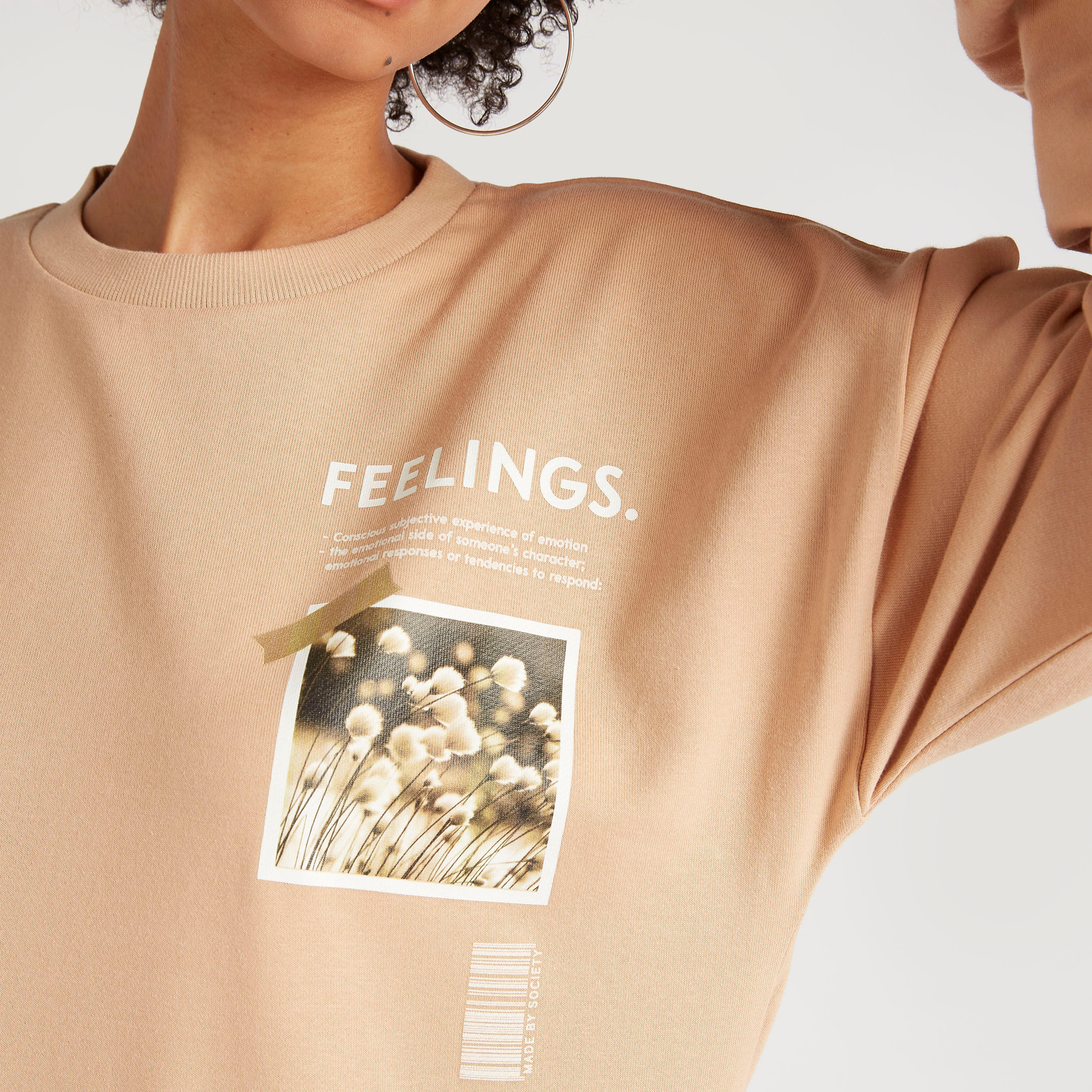 Printed Oversized Sweatshirt with Long Sleeves and Crew Neck-women-winterwear-hoodiesandsweatshirts-sweatshirts-image-3