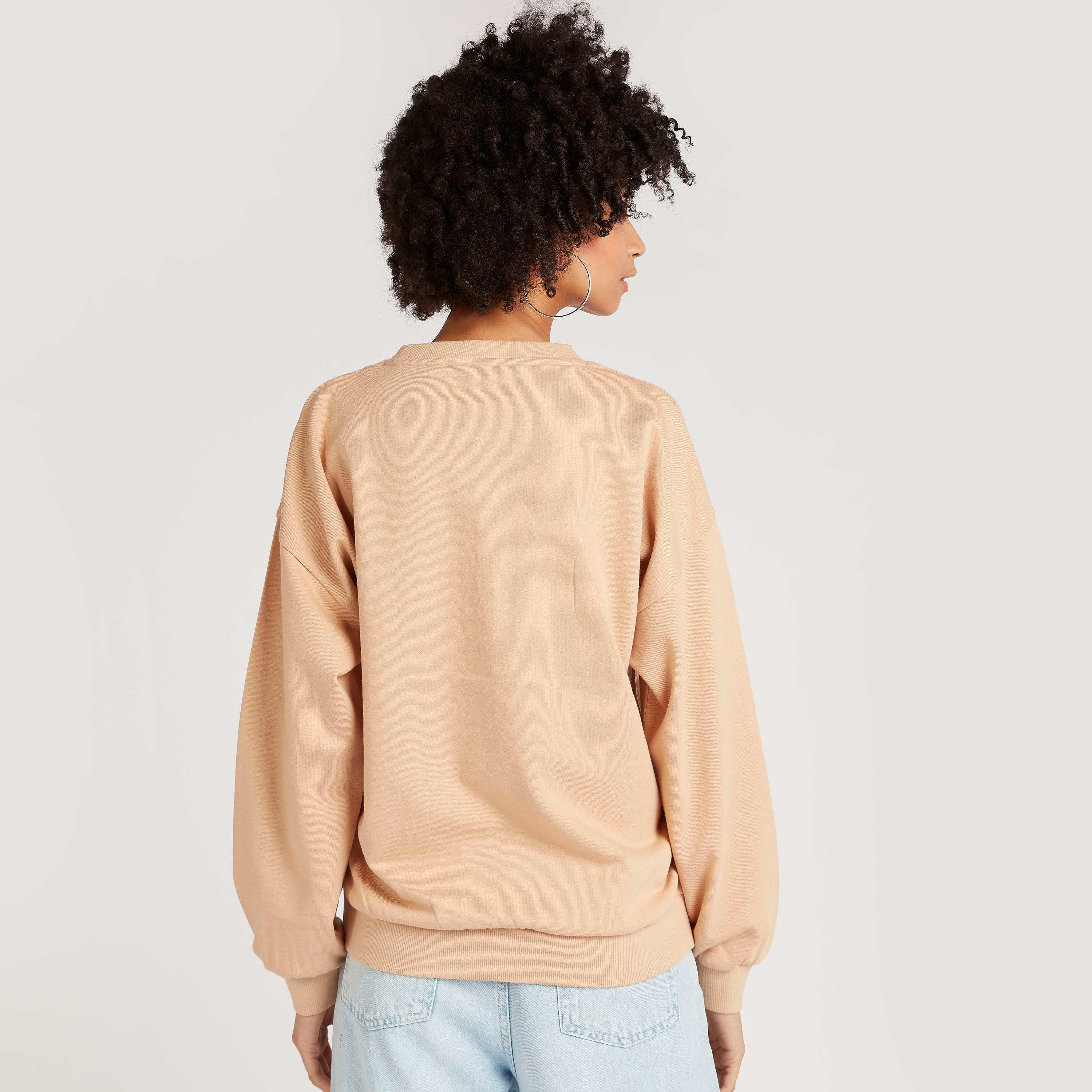 Printed Oversized Sweatshirt with Long Sleeves and Crew Neck-women-winterwear-hoodiesandsweatshirts-sweatshirts-image-4