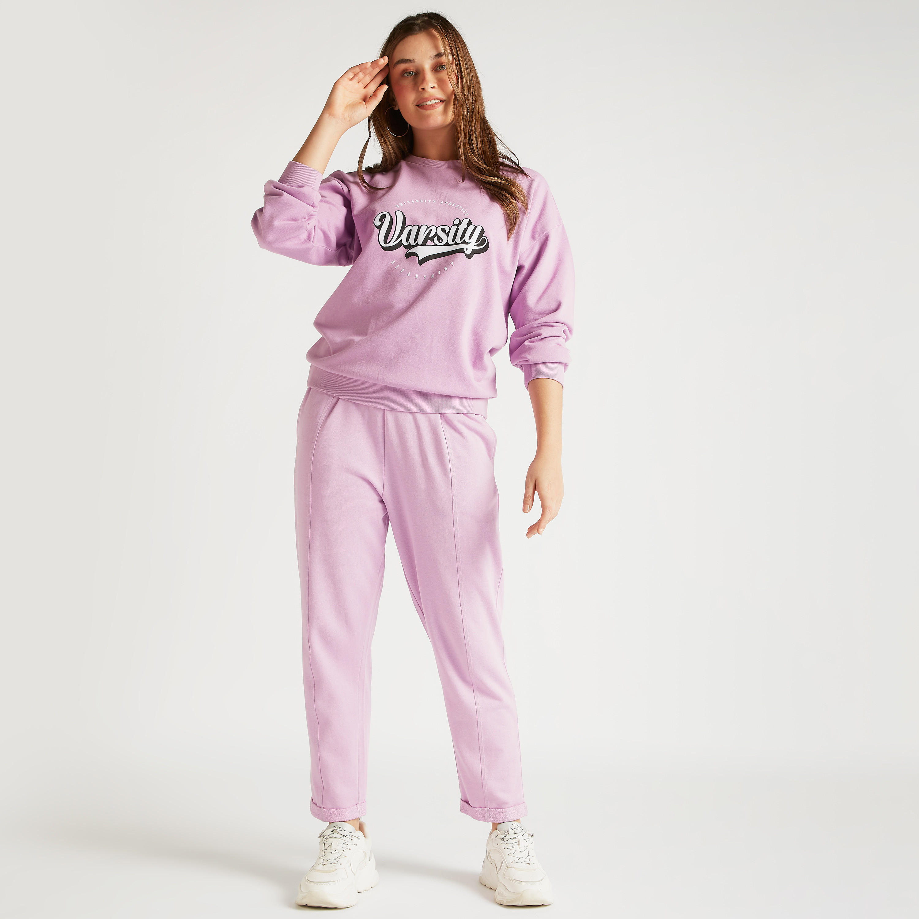 Printed Sweatshirt with Long Sleeves and Crew Neck-women-winterwear-hoodiesandsweatshirts-sweatshirts-image-3