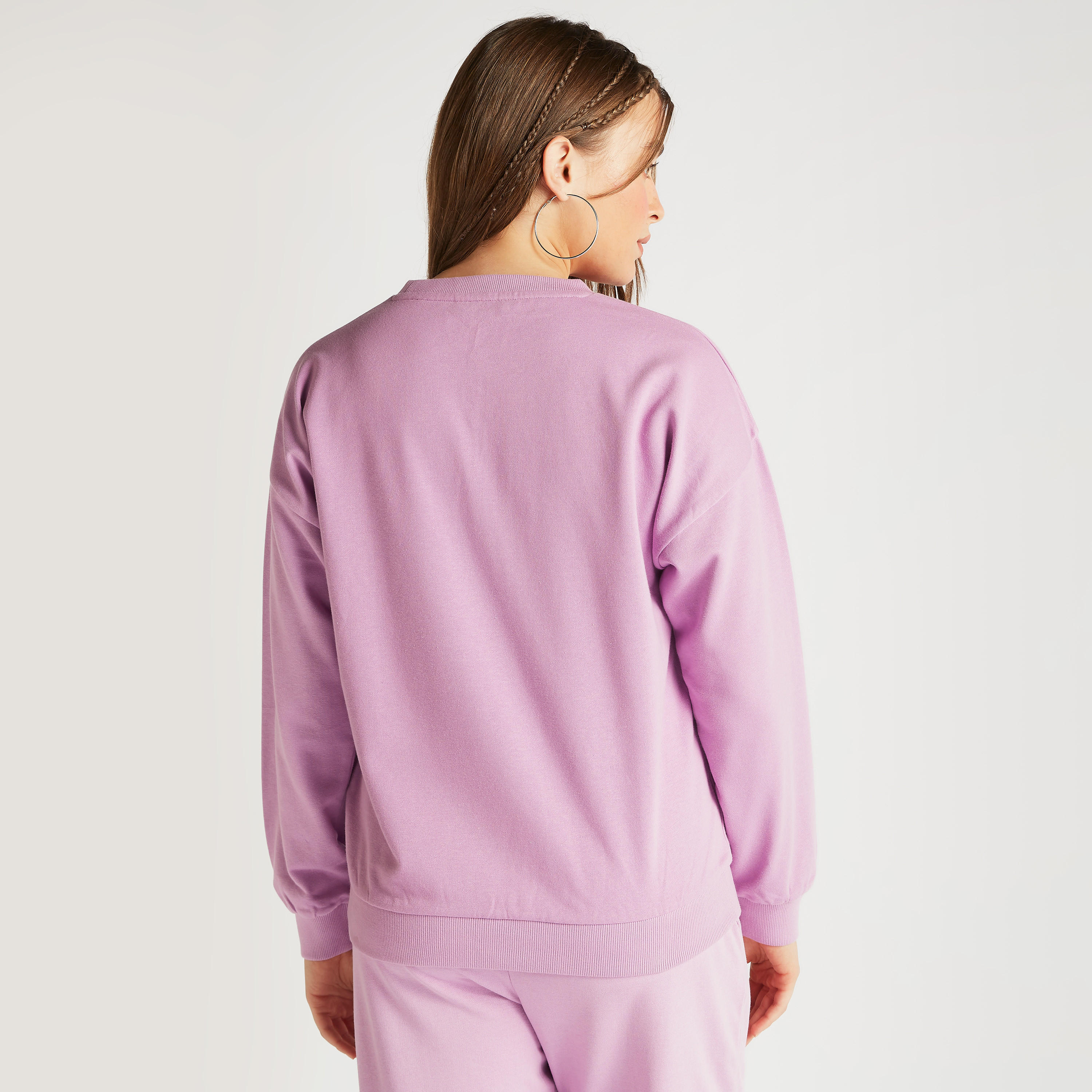 Printed Sweatshirt with Long Sleeves and Crew Neck-women-winterwear-hoodiesandsweatshirts-sweatshirts-image-4