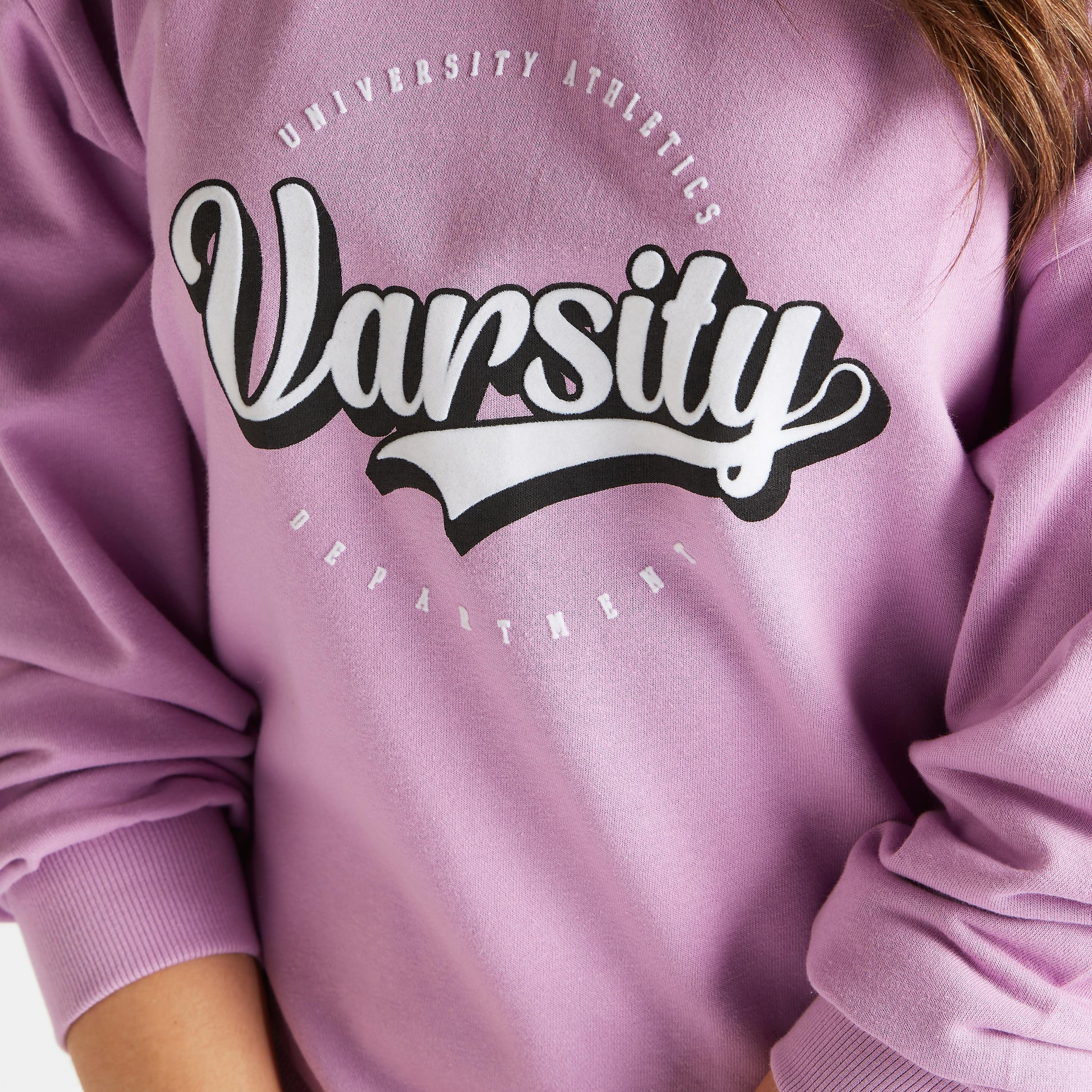 Printed Sweatshirt with Long Sleeves and Crew Neck-women-winterwear-hoodiesandsweatshirts-sweatshirts-image-5