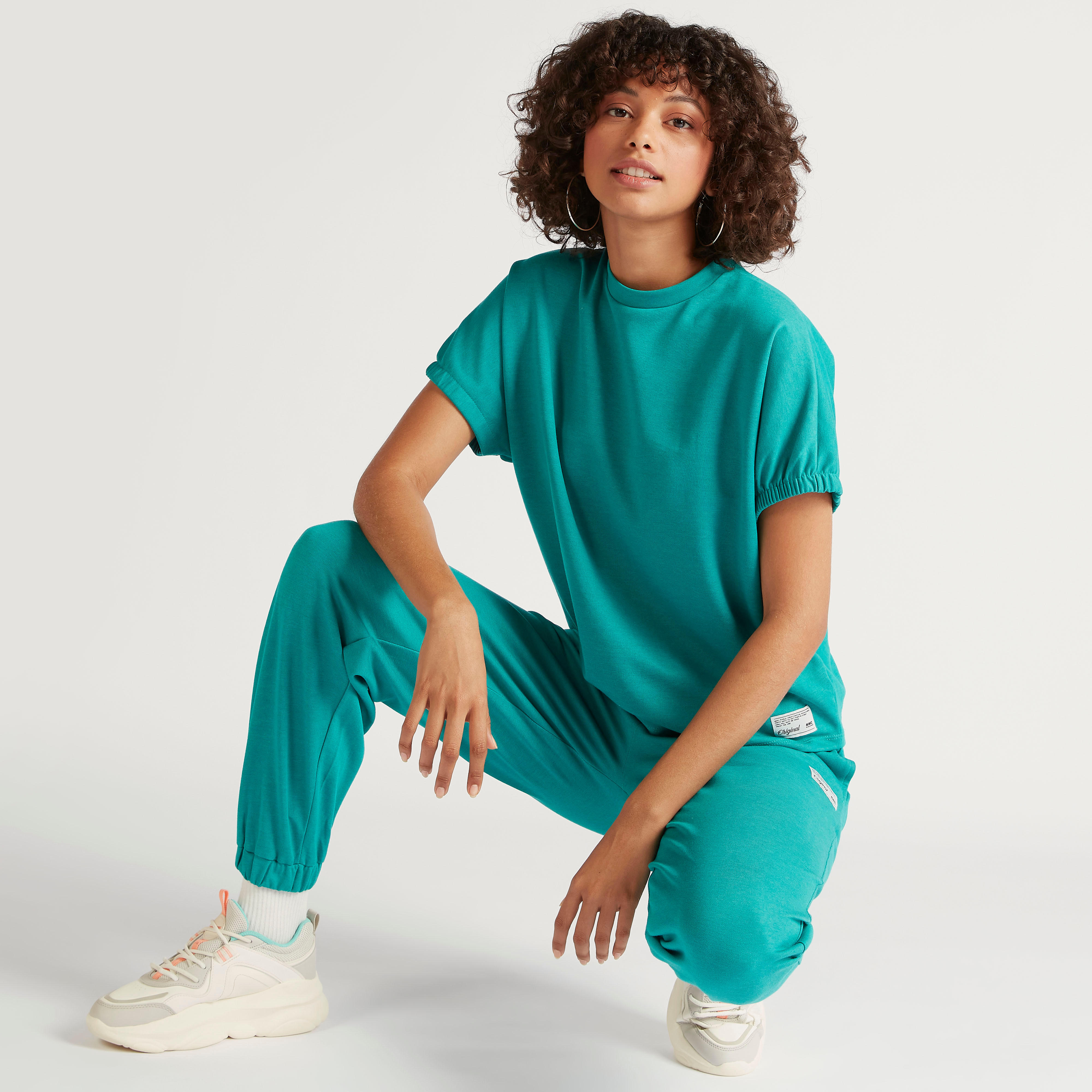 Solid Mid-Rise Joggers with Drawstring Closure and Pockets-women-clothing-bottoms-joggers-image-2