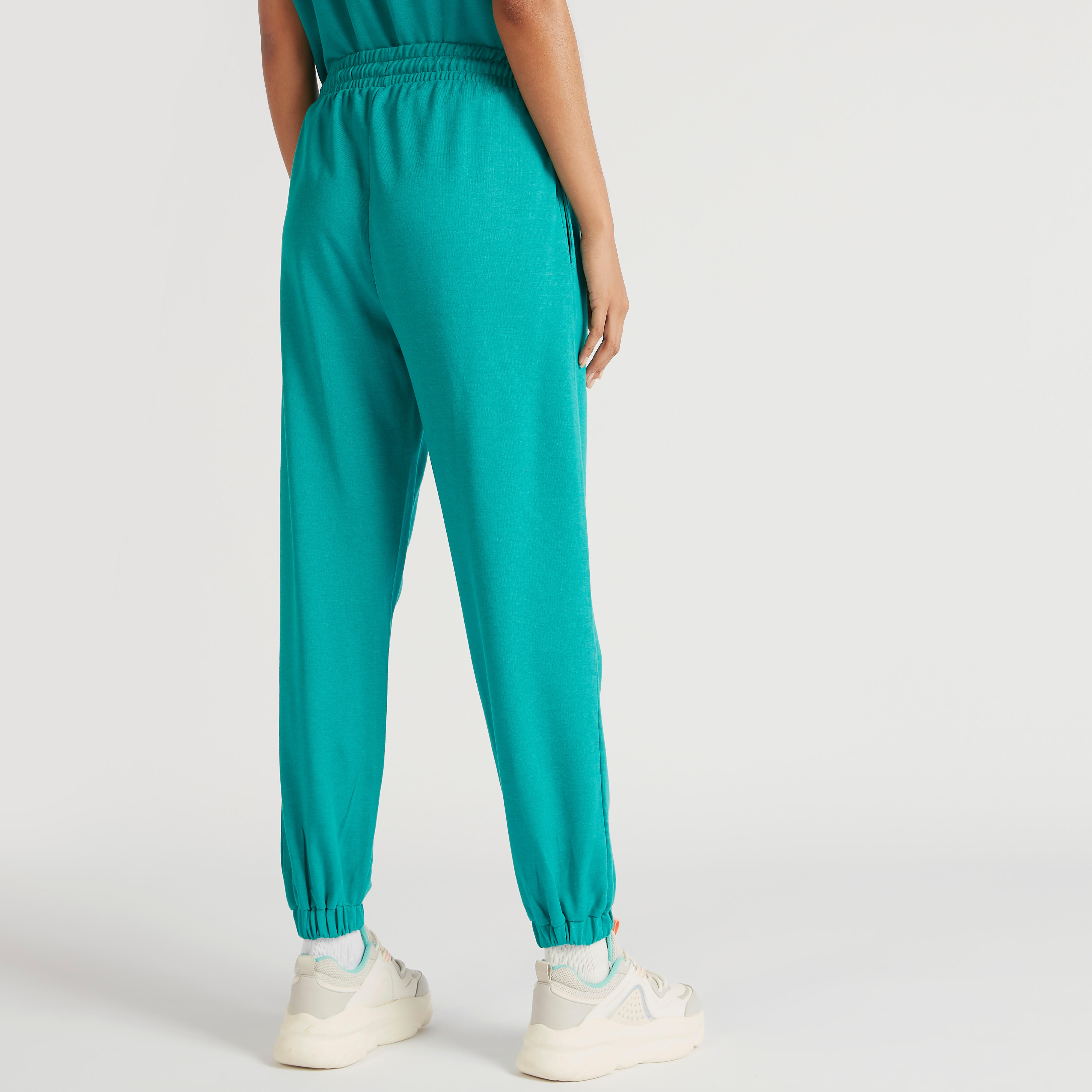 Solid Mid-Rise Joggers with Drawstring Closure and Pockets-women-clothing-bottoms-joggers-image-4