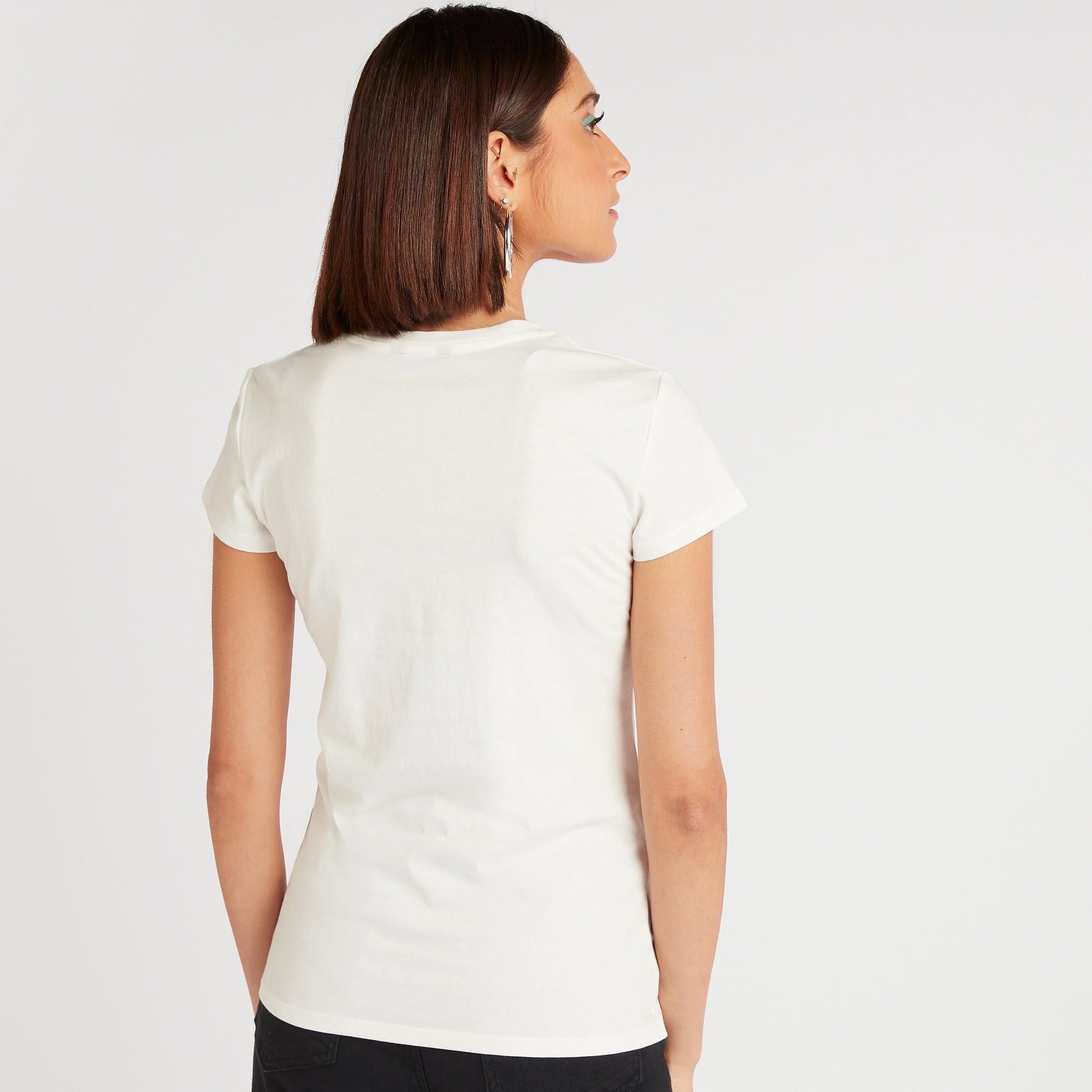 Zodiac Scorpio Print T-shirt with Cap Sleeves-women-clothing-tshirts-image-4