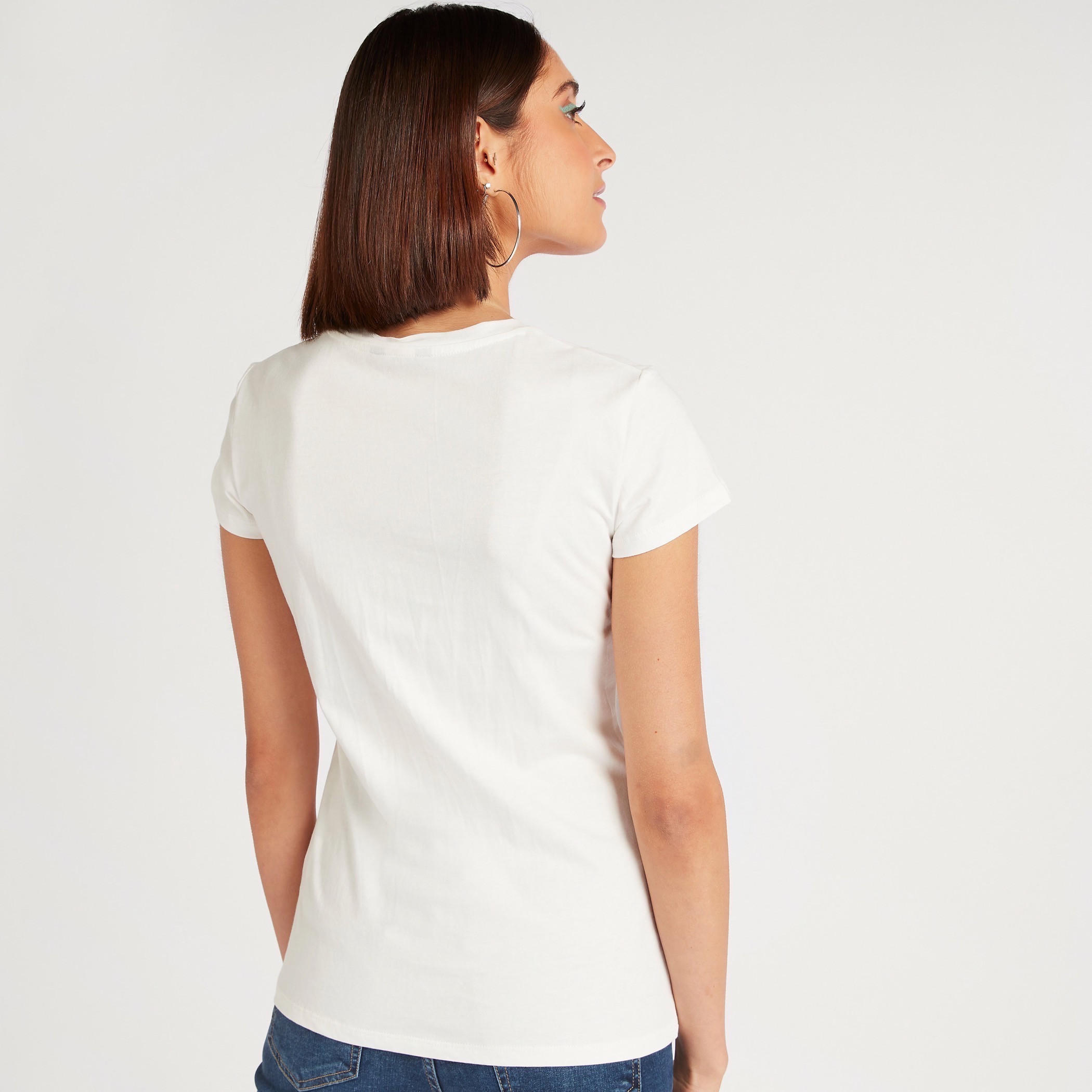 تيشيرت بياقة ضيّقة وأكمام كاب وطبعات حيوانات-women-clothing-tshirts-image-4