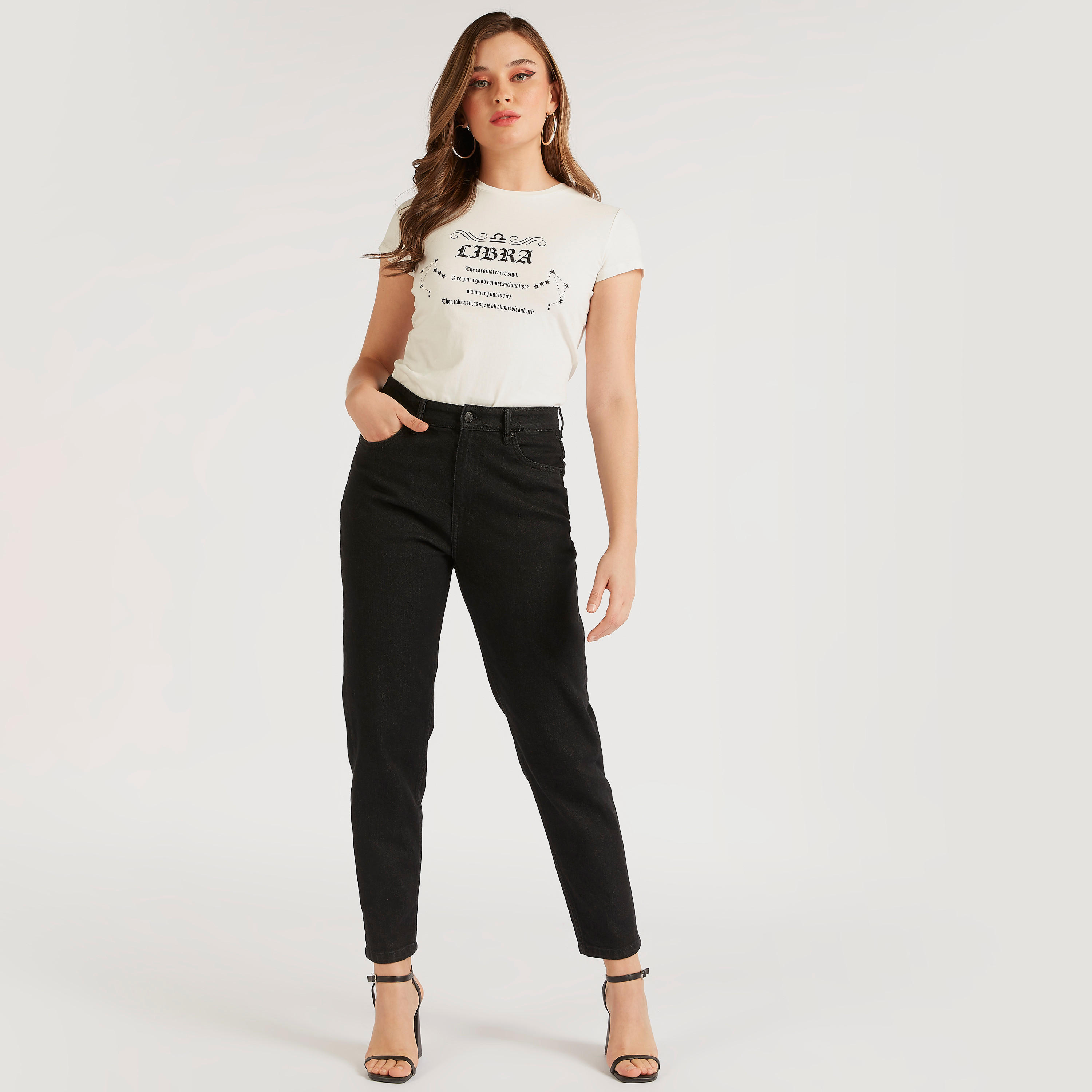 تيشيرت بياقة ضيّقة وأكمام كاب وطبعات زودياك-women-clothing-tshirts-image-2