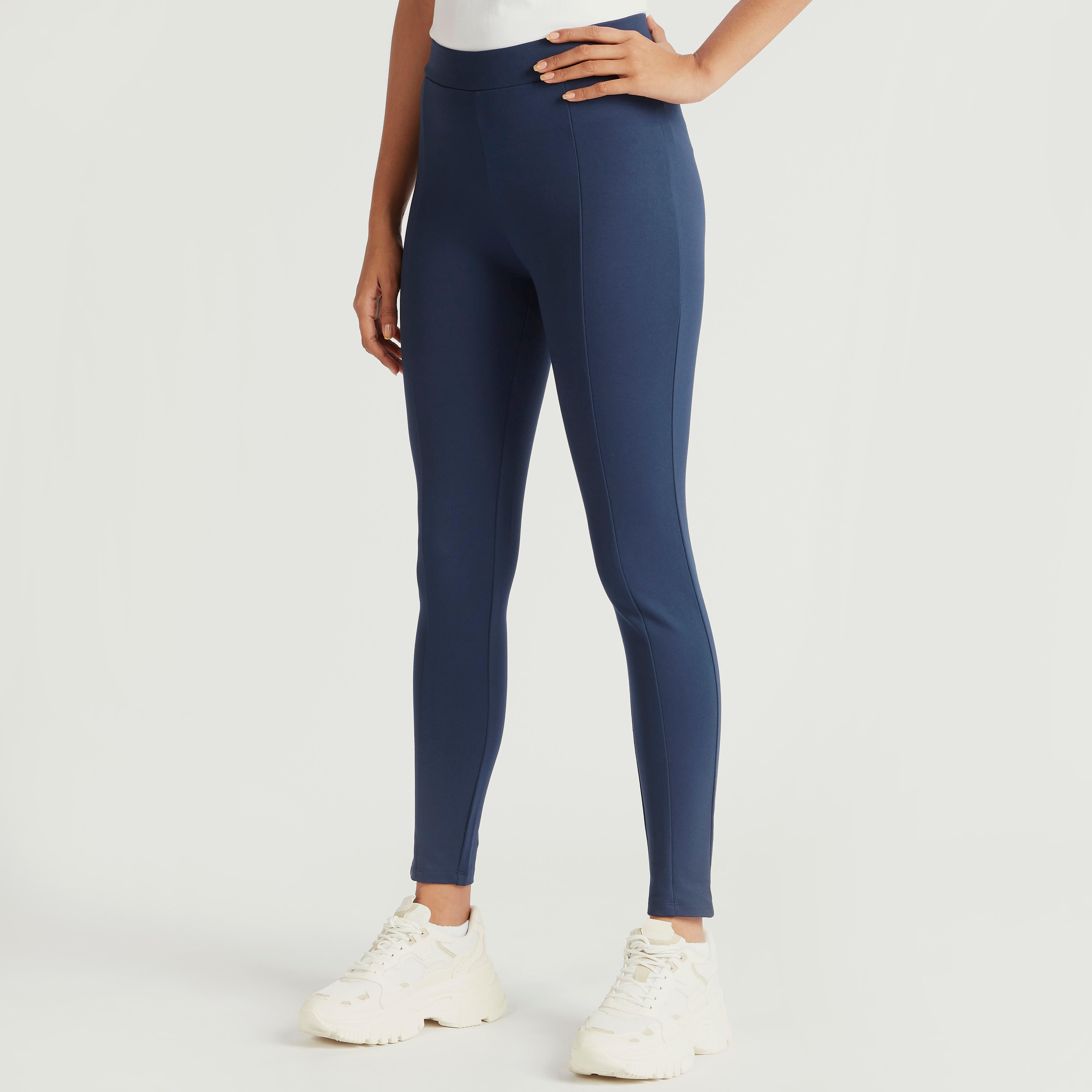 Solid Slim-Fit High-Rise Leggings-women-clothing-bottoms-leggings-image-1