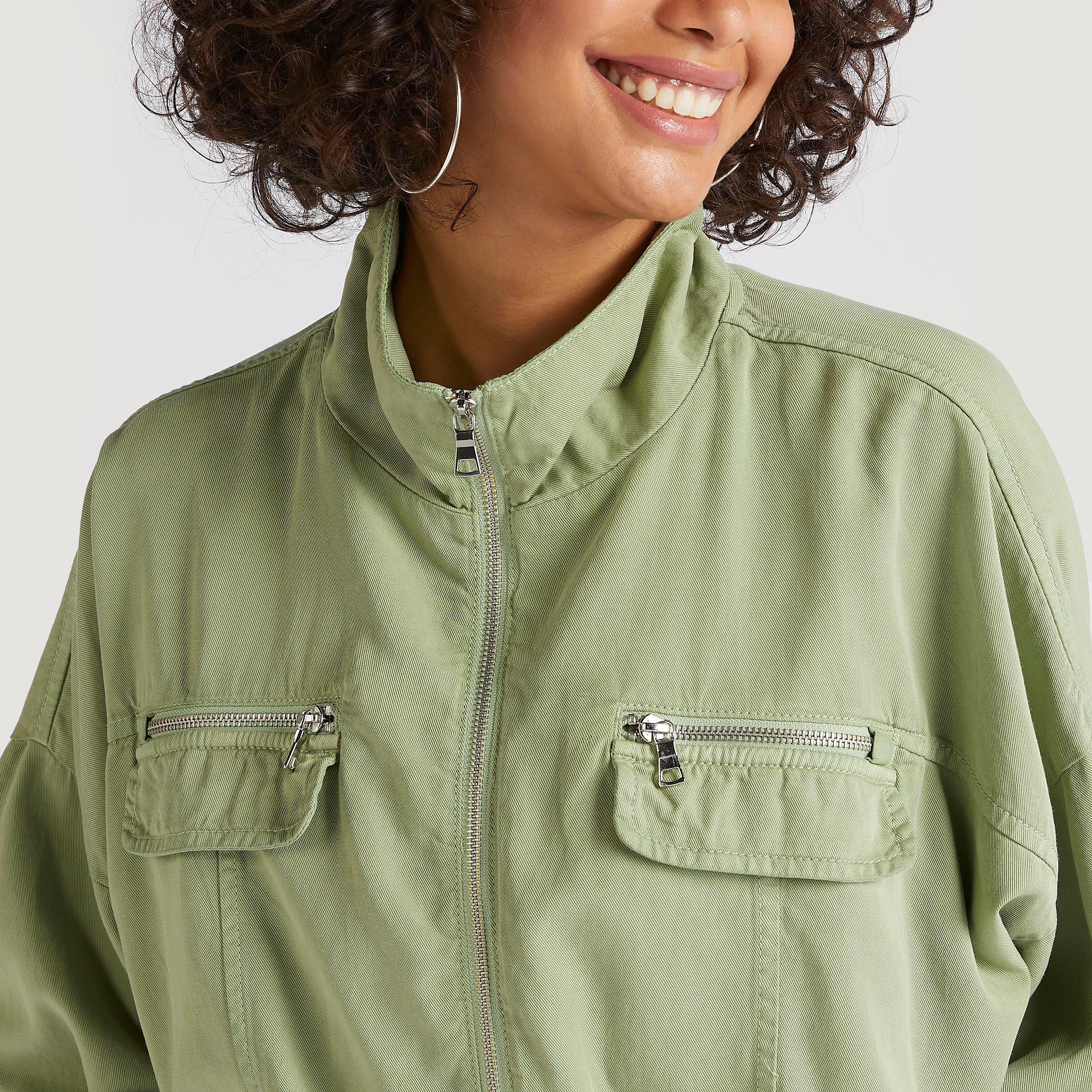 جاكيت دنيم سادة بسحّاب إغلاق وجيوب-women-winterwear-coatsandjackets-jackets-image-3