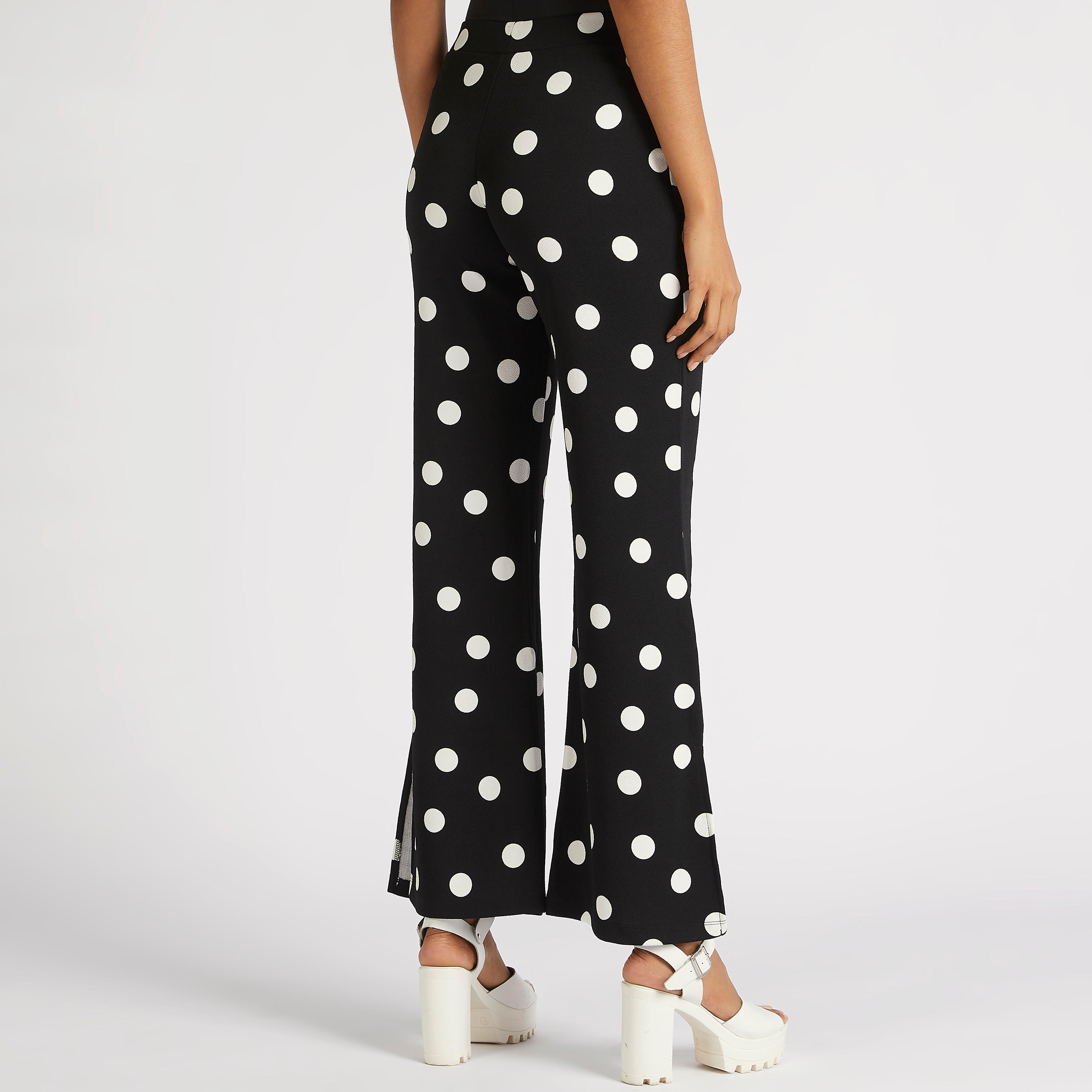 بنطلون بخصر مرتفع وطبعات منقّطة-women-clothing-bottoms-trousers-image-4