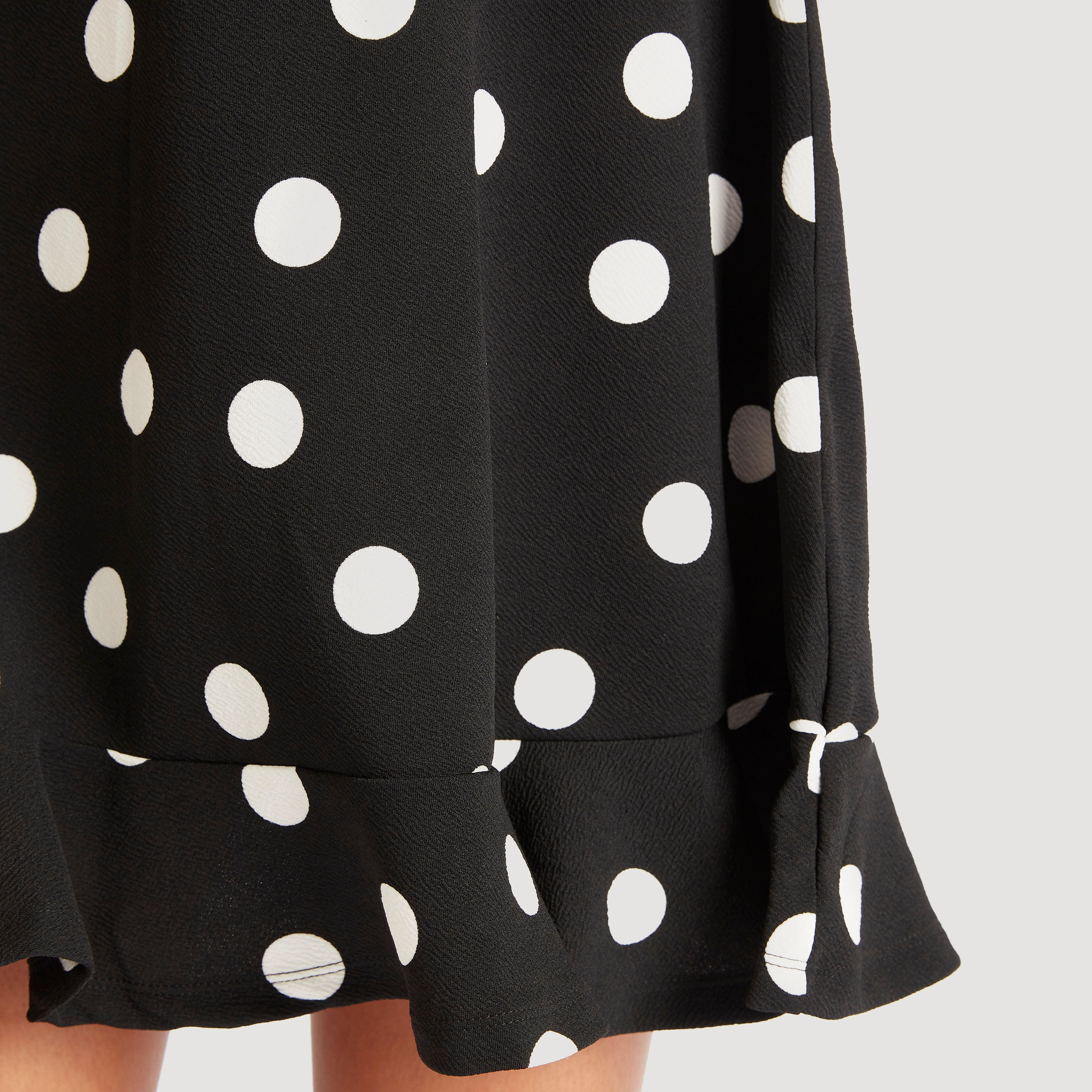 فستان قصير إيه لاين بطبعات منقّطة وأكمام قصيرة-women-clothing-dresses-image-3