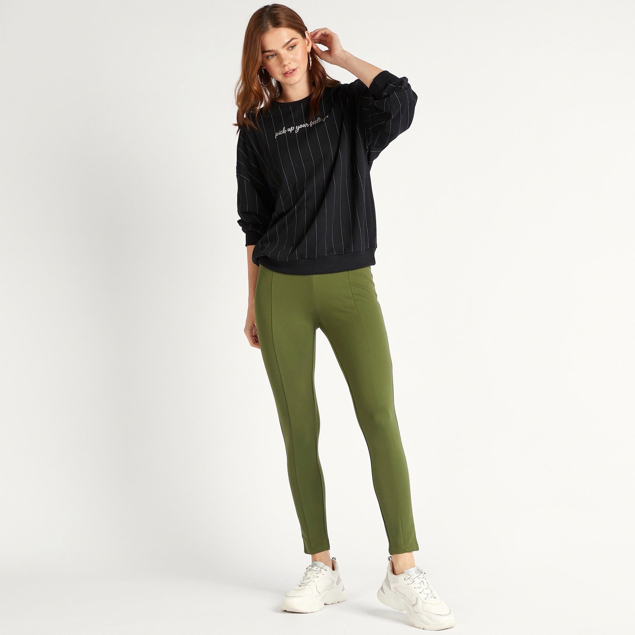 Striped and Text Print Sweatshirt with Long Sleeves-women-winterwear-hoodiesandsweatshirts-sweatshirts-image-2