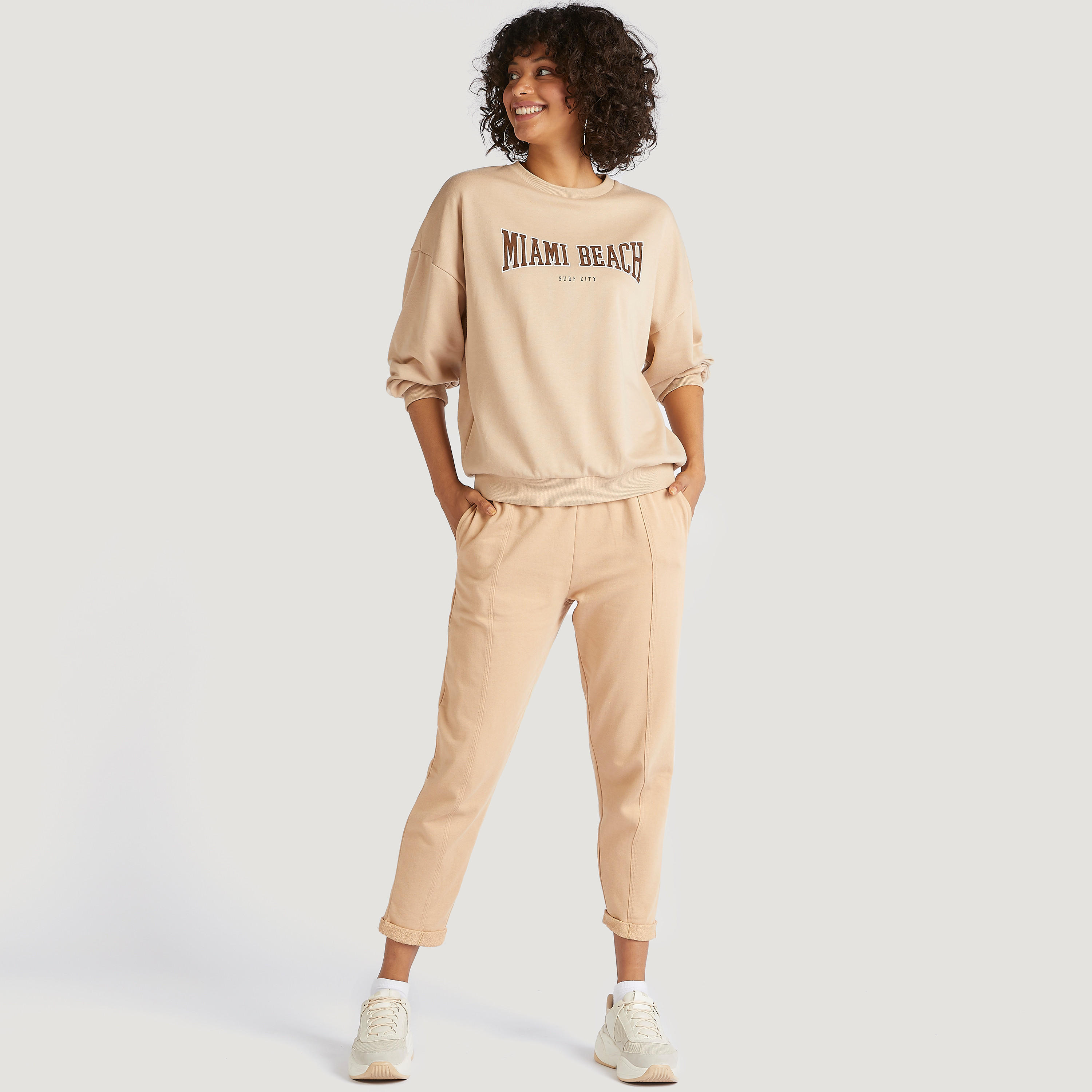 Printed Crew Neck Sweatshirt with Long Sleeves-women-winterwear-hoodiesandsweatshirts-sweatshirts-image-2