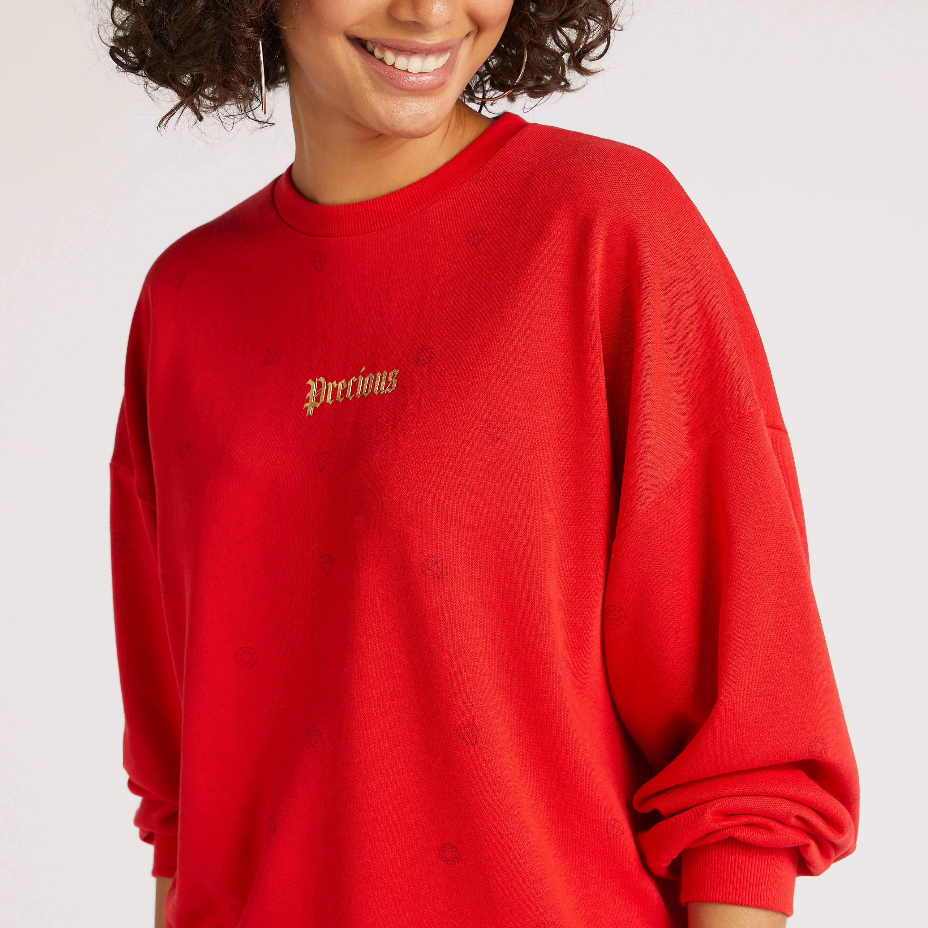 Text Print Crew Neck Sweatshirt with Long Sleeves-women-winterwear-hoodiesandsweatshirts-sweatshirts-image-3