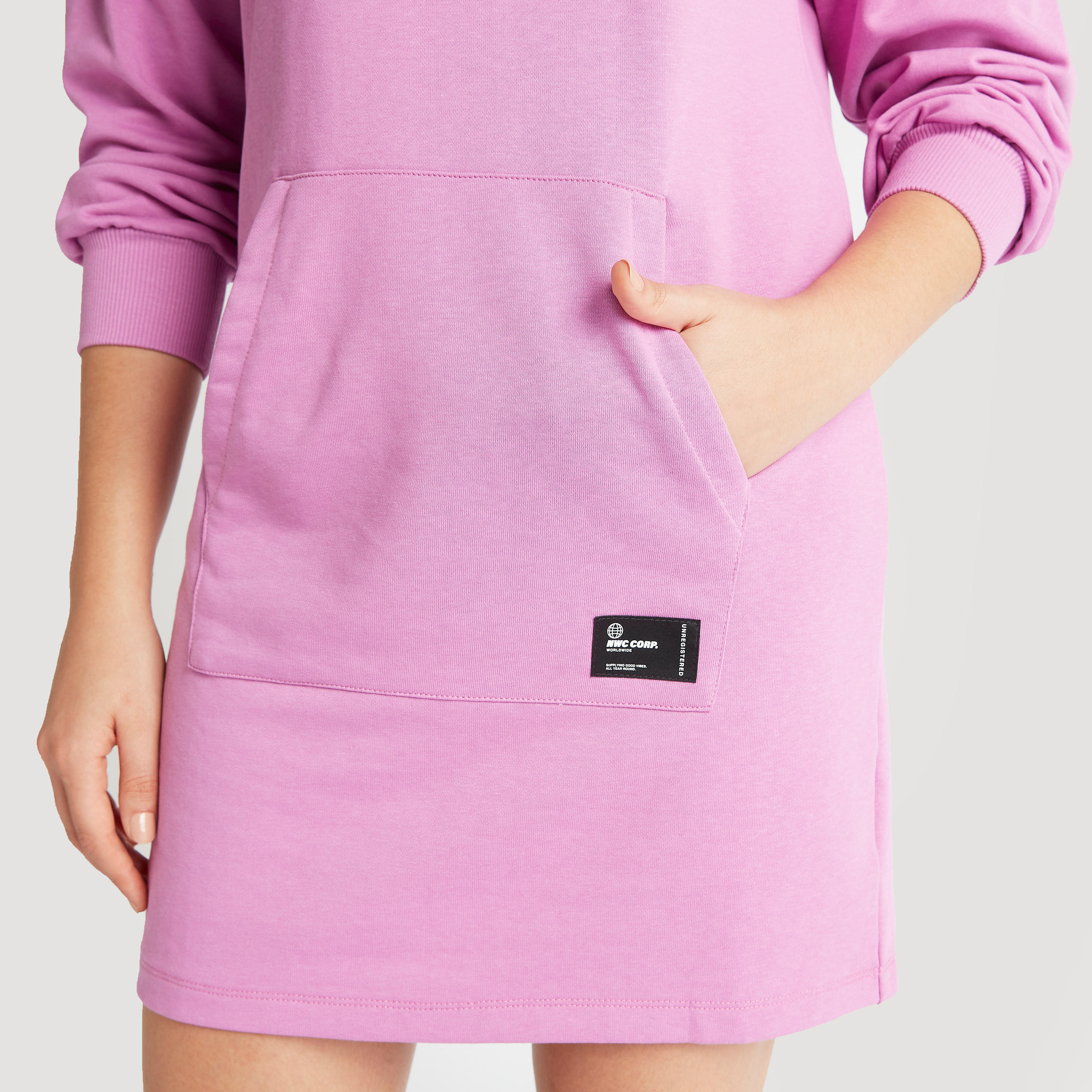 فستان قصير سادة قصير بسحّاب إغلاق وجيب-women-clothing-dresses-image-2