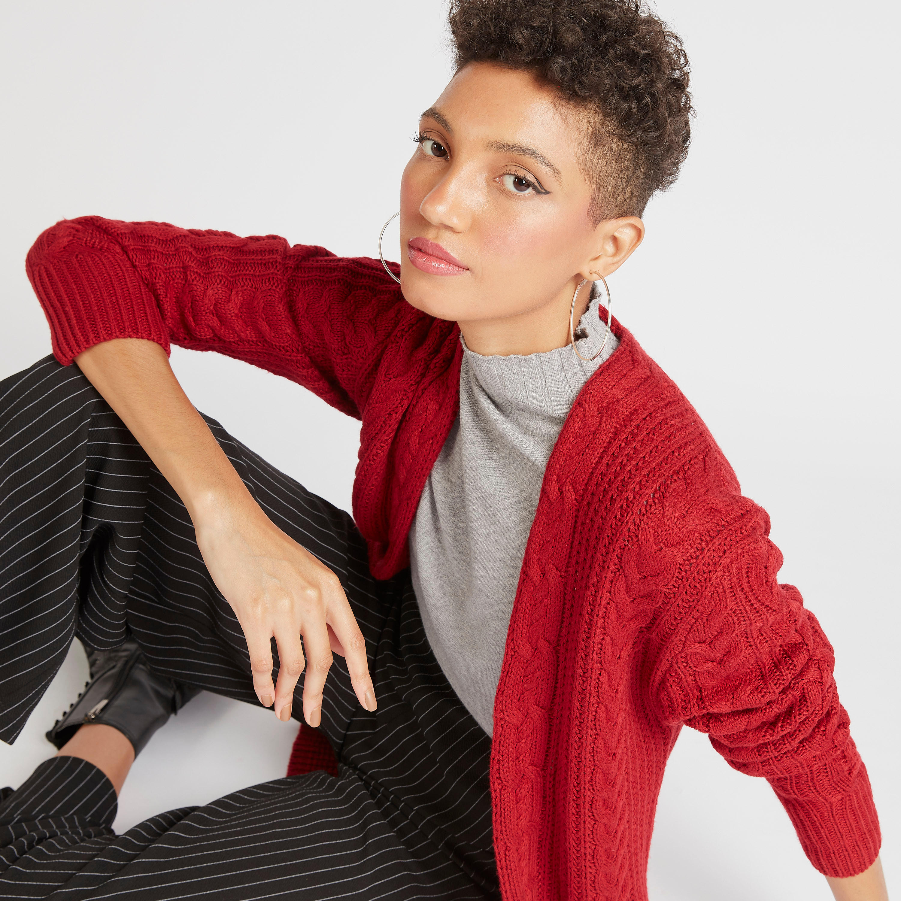 سترة بارزة الملمس بأكمام طويلة-women-winterwear-cardigansandjumpers-cardigans-image-6