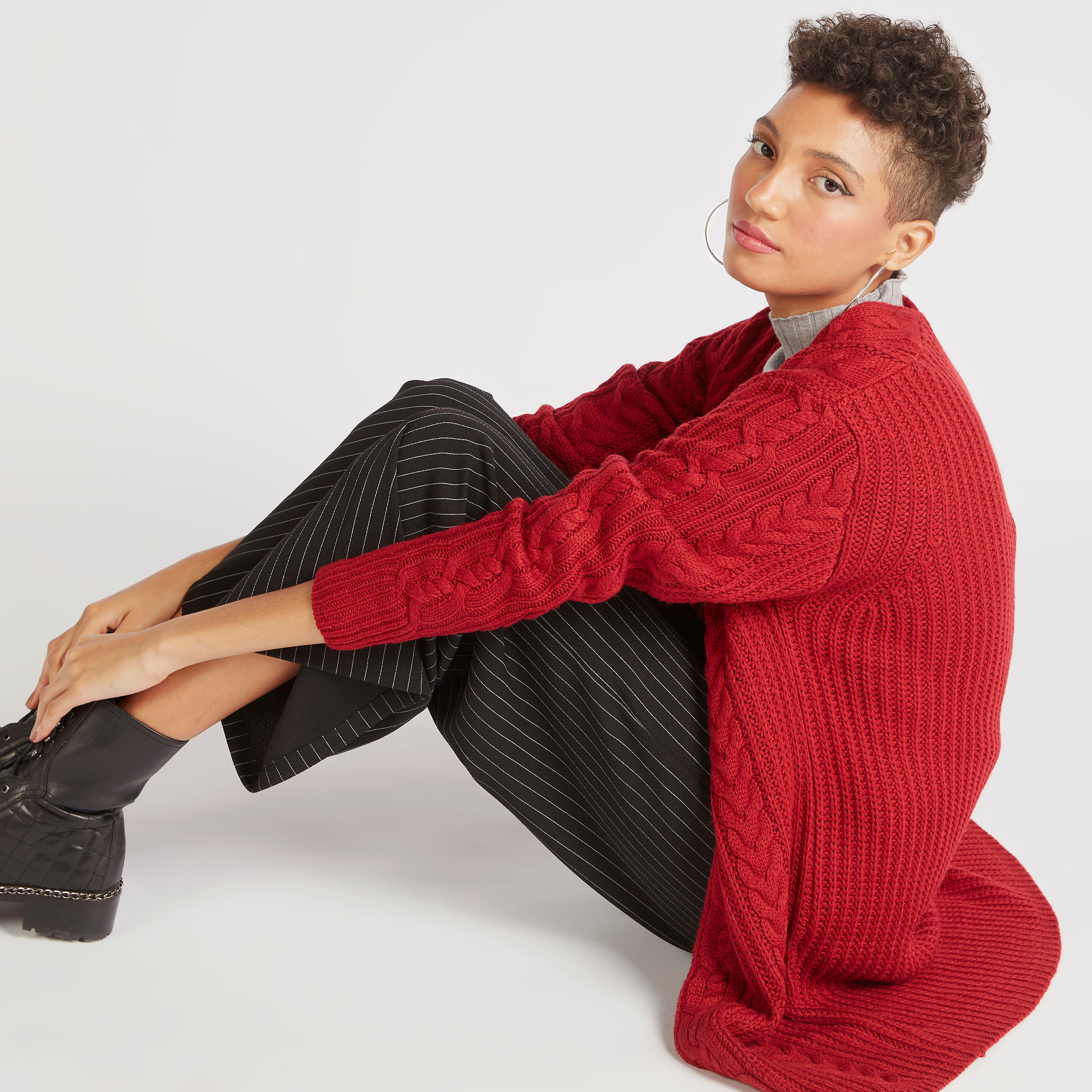 سترة بارزة الملمس بأكمام طويلة-women-winterwear-cardigansandjumpers-cardigans-image-7