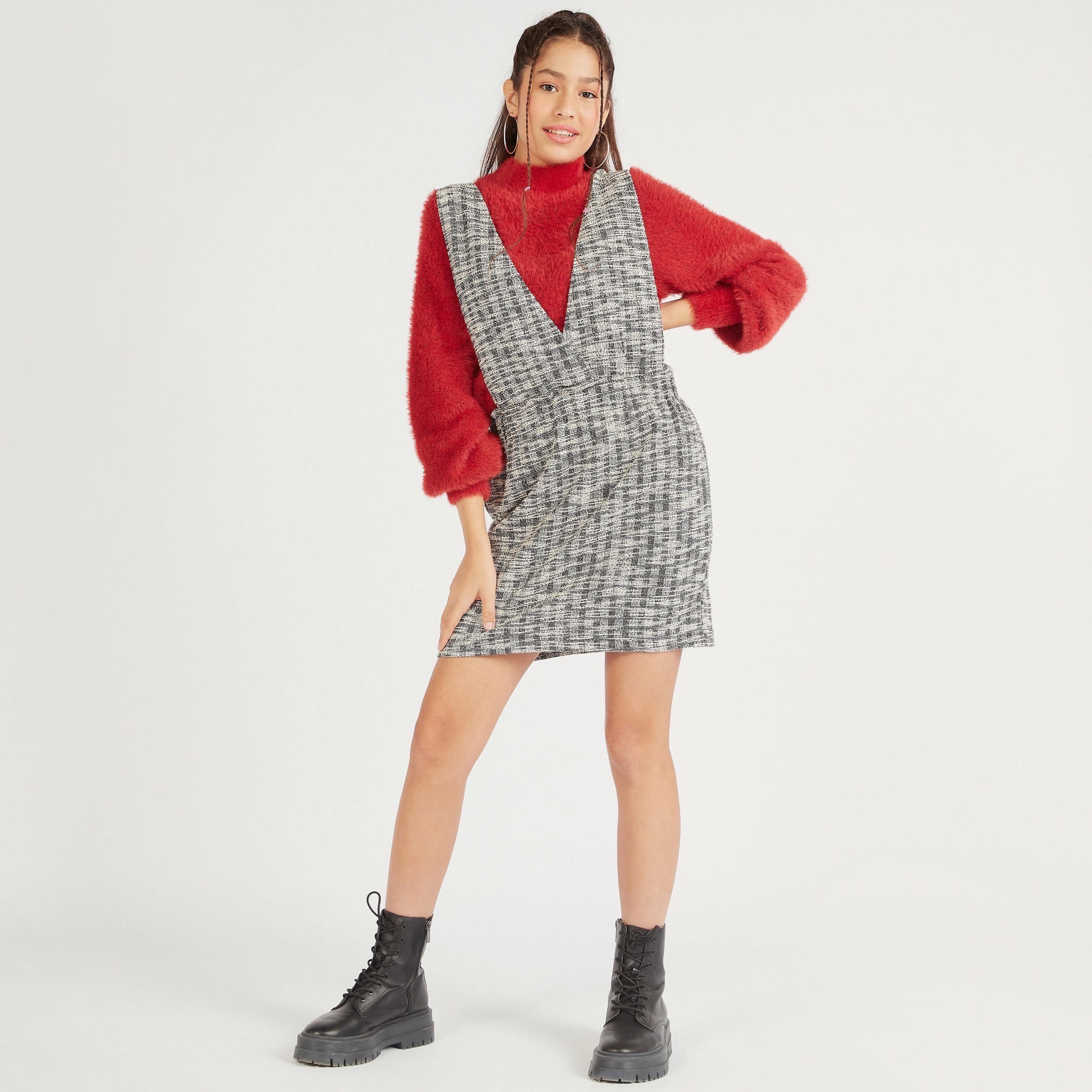 كنزة بارزة الملمس بياقة عالية وأكمام طويلة-women-clothing-cardigansandjumpers-jumpers-image-2