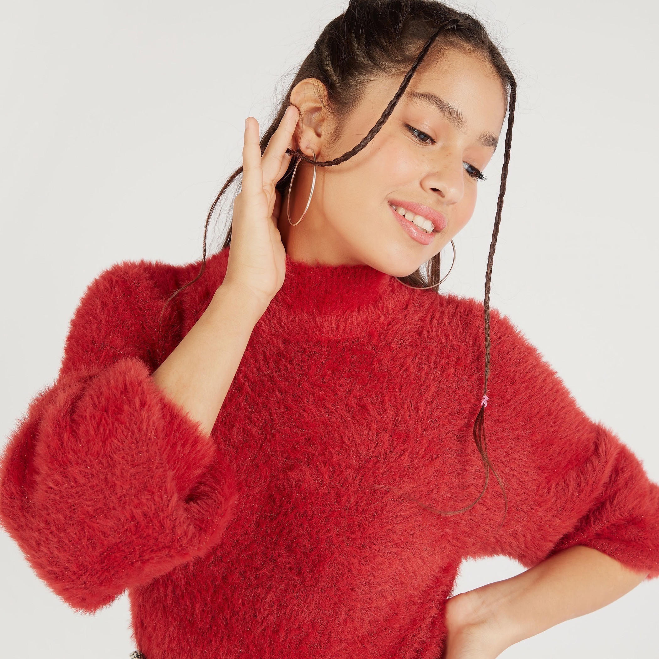 كنزة بارزة الملمس بياقة عالية وأكمام طويلة-women-clothing-cardigansandjumpers-jumpers-image-3