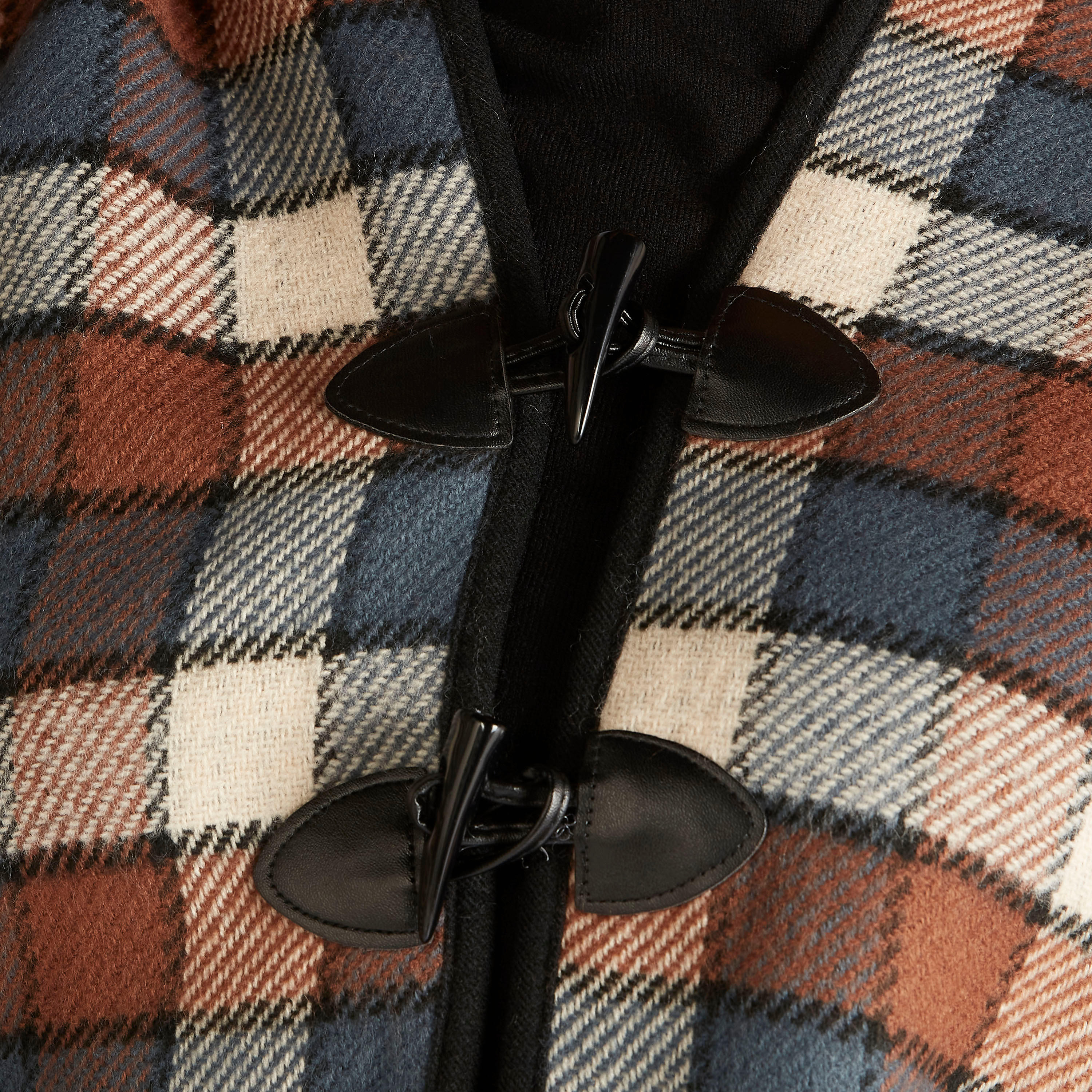 Checked Reversible Poncho with Toggle Button Closure-women-winterwear-coatsandjackets-jackets-image-5