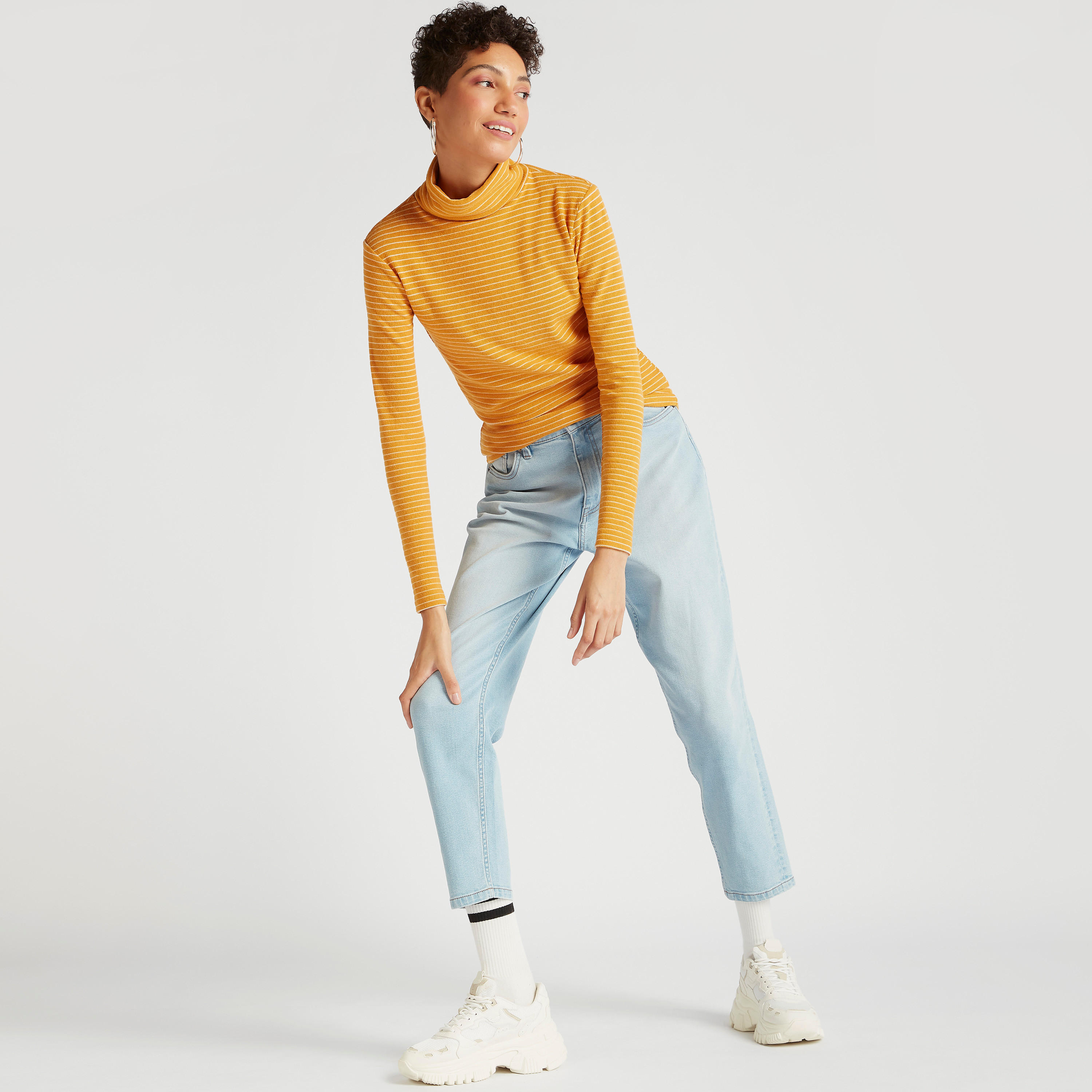 كنزة مخطّطة بياقة عالية وأكمام طويلة-women-clothing-cardigansandjumpers-jumpers-image-3