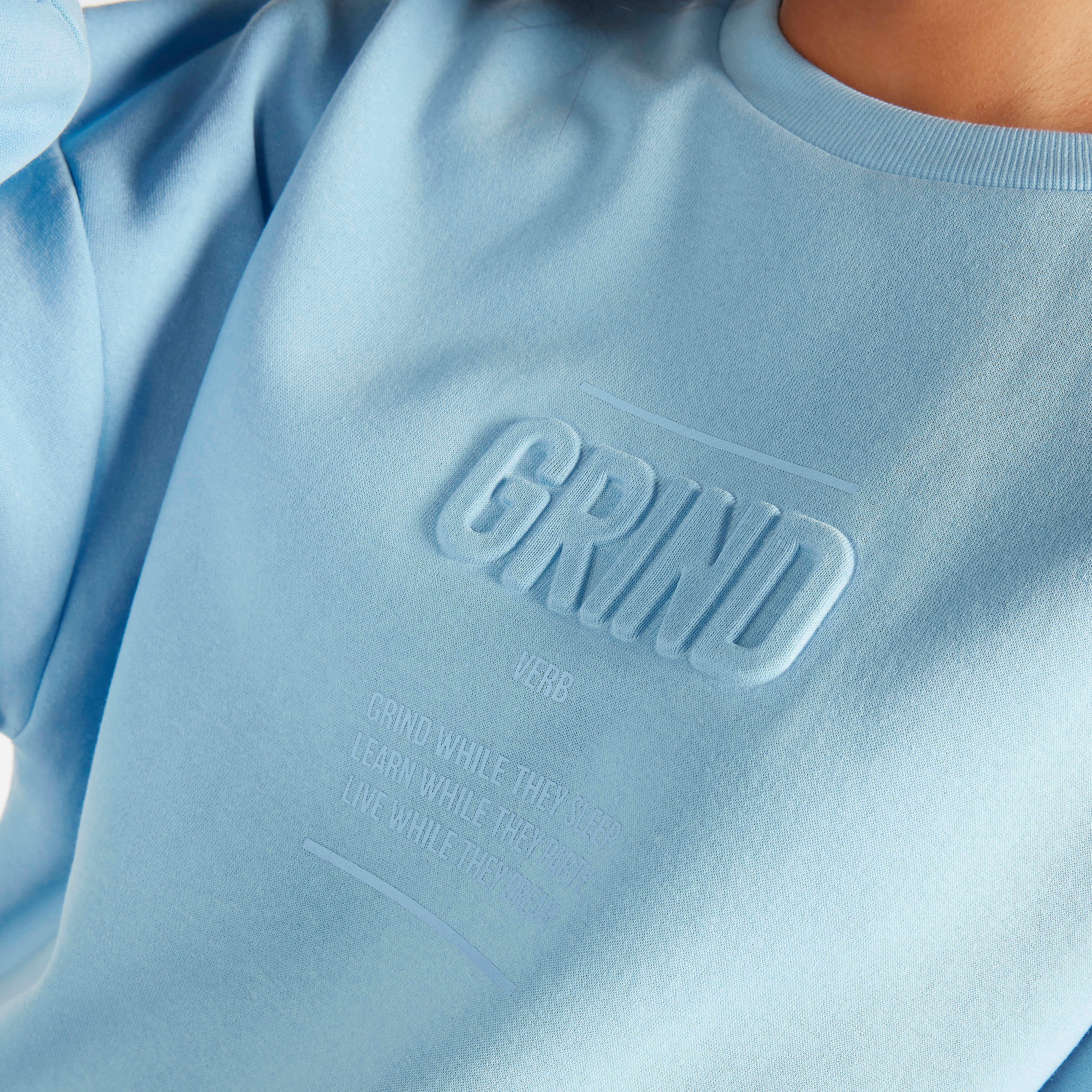 Embossed Crew Neck Sweatshirt with Long Sleeves-women-winterwear-hoodiesandsweatshirts-sweatshirts-image-3