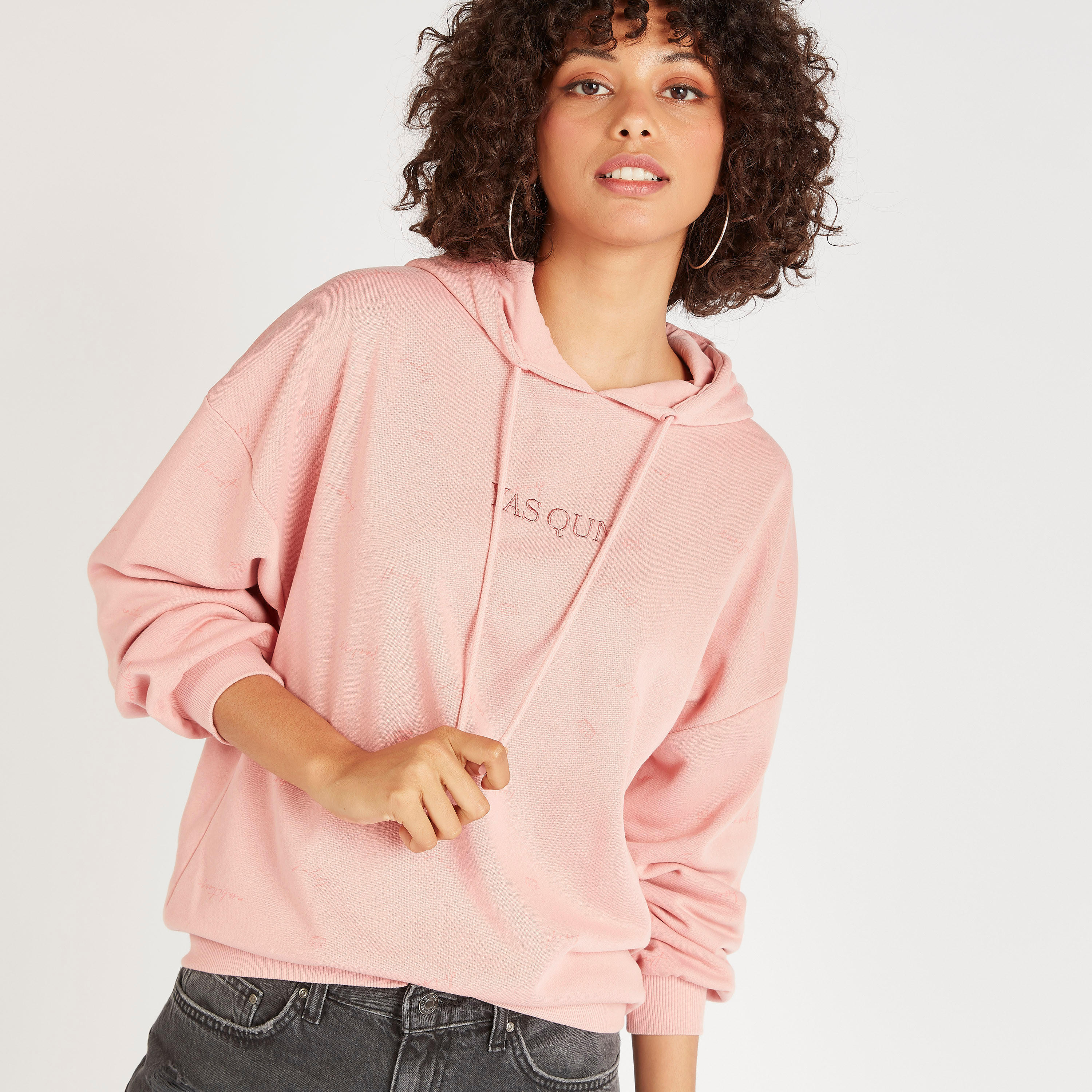 Printed Hooded Sweatshirt with Long Sleeves-women-winterwear-hoodiesandsweatshirts-sweatshirts-image-7