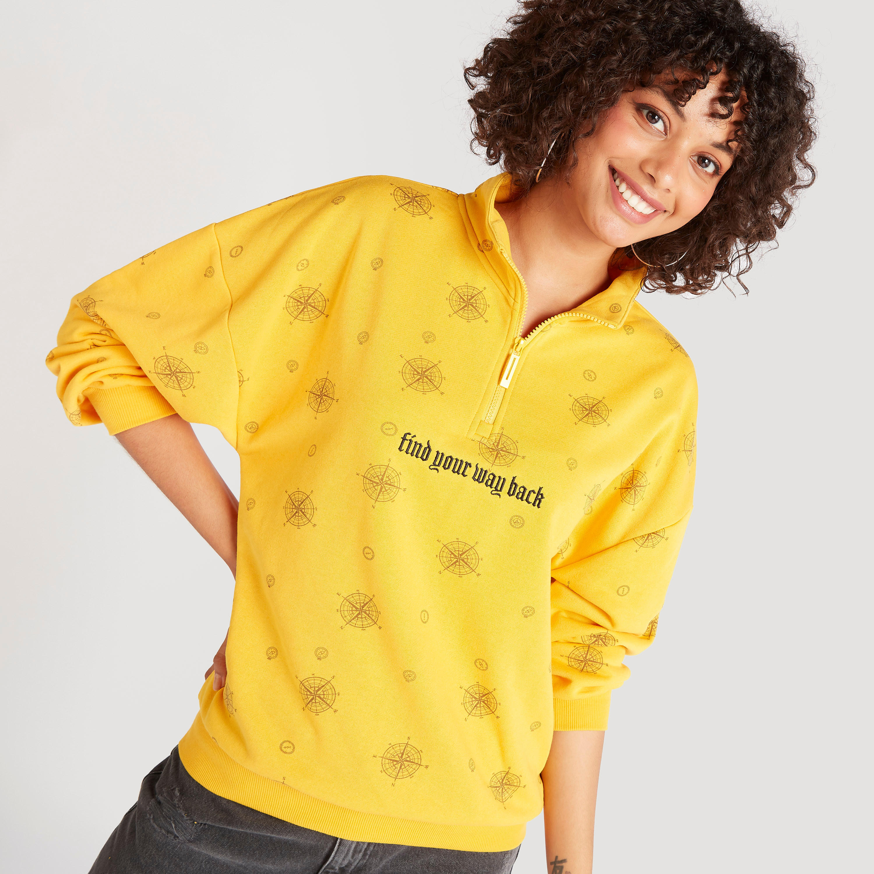 Printed Sweatshirt with Long Sleeves-women-winterwear-hoodiesandsweatshirts-sweatshirts-image-1