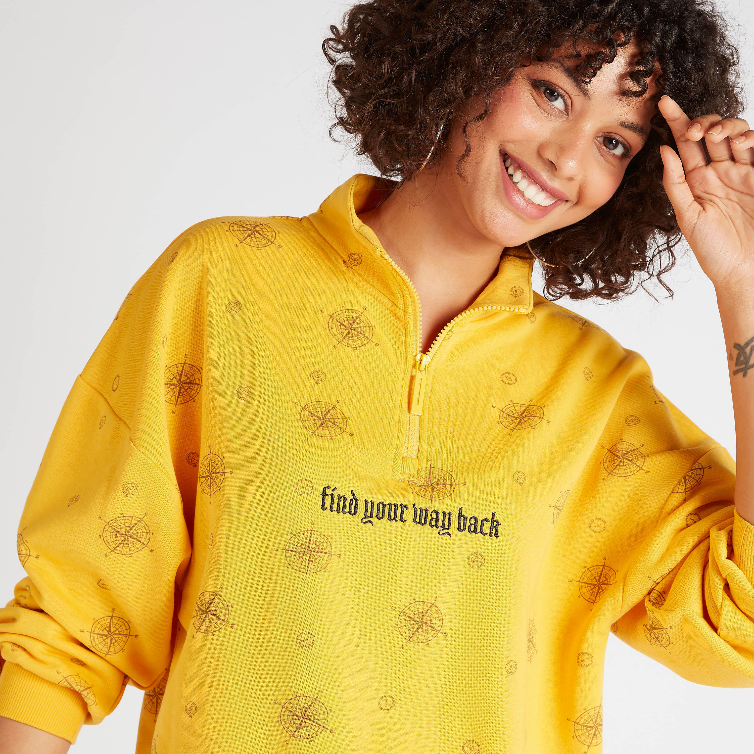 Printed Sweatshirt with Long Sleeves-women-winterwear-hoodiesandsweatshirts-sweatshirts-image-5