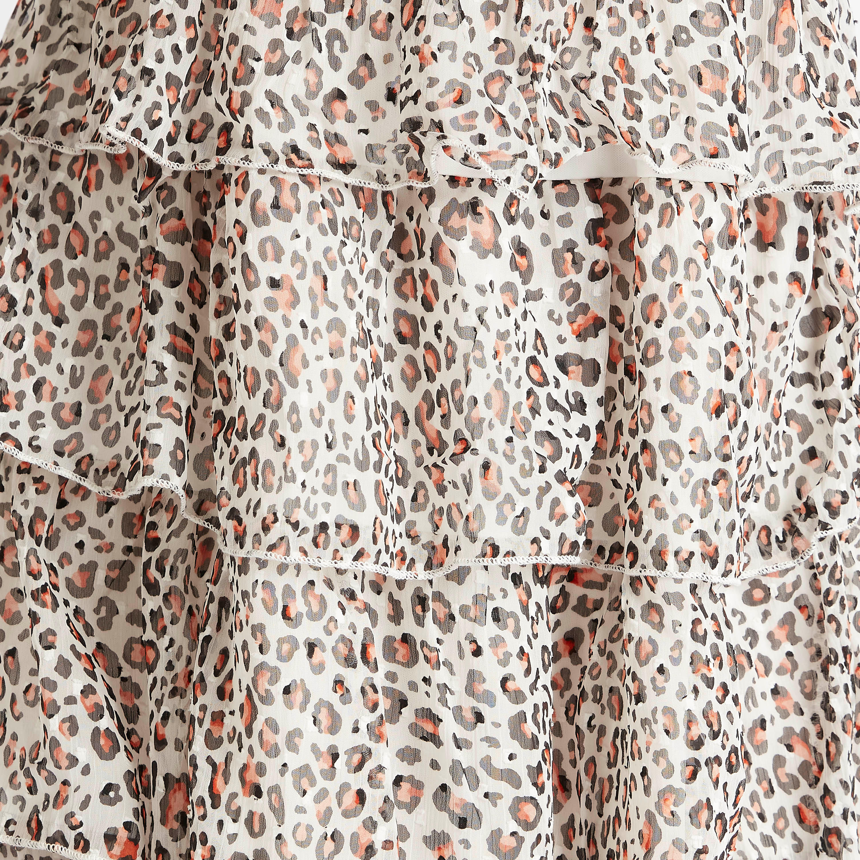 فستان ميدي إيه لاين بطبعات حيوانات وتفاصيل كشكش-women-clothing-dresses-image-3