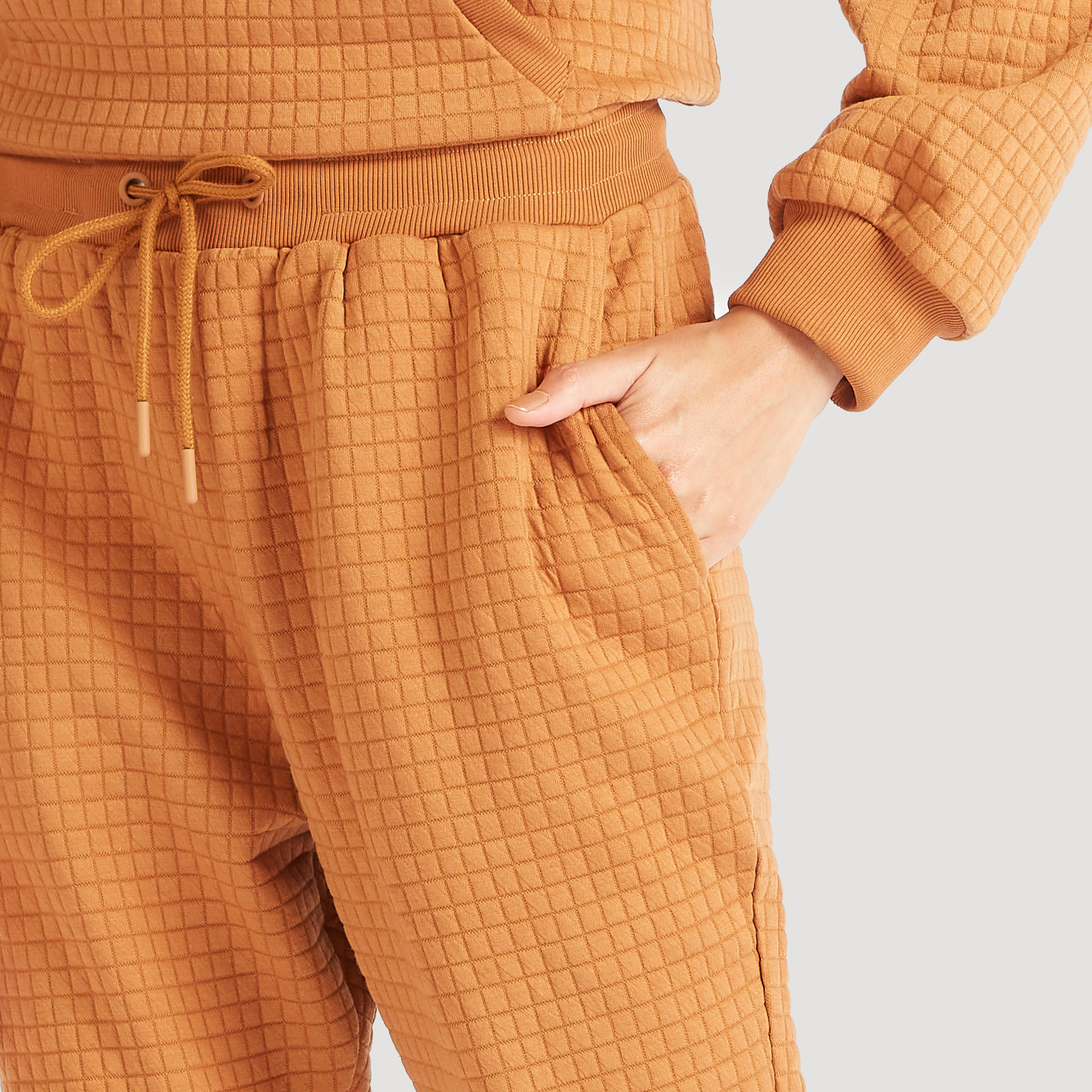 Quilted Joggers with Drawstring Closure-women-clothing-bottoms-joggers-image-3