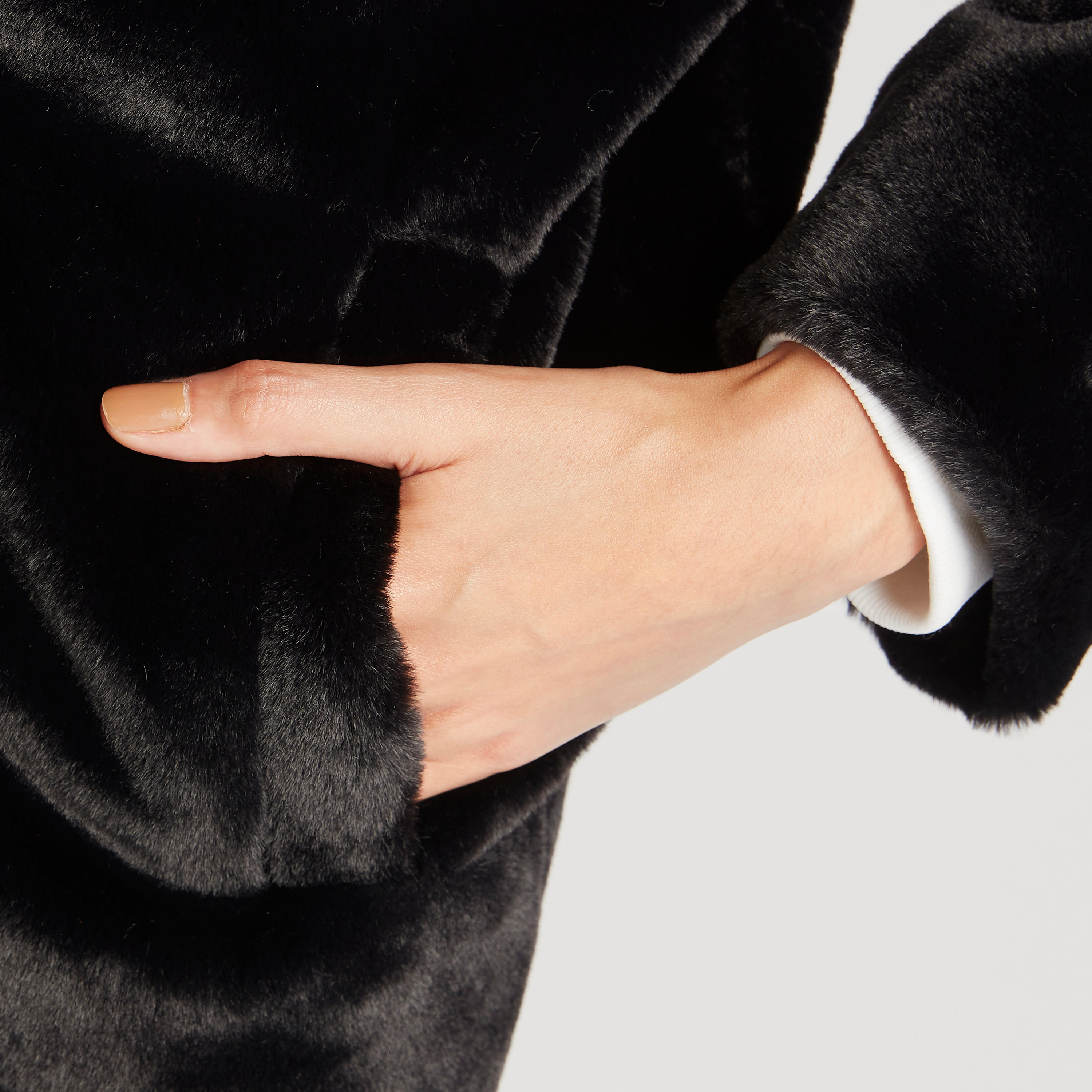 جاكيت طويل بارز الملمس بياقة عادية-women-winterwear-coatsandjackets-jackets-image-7
