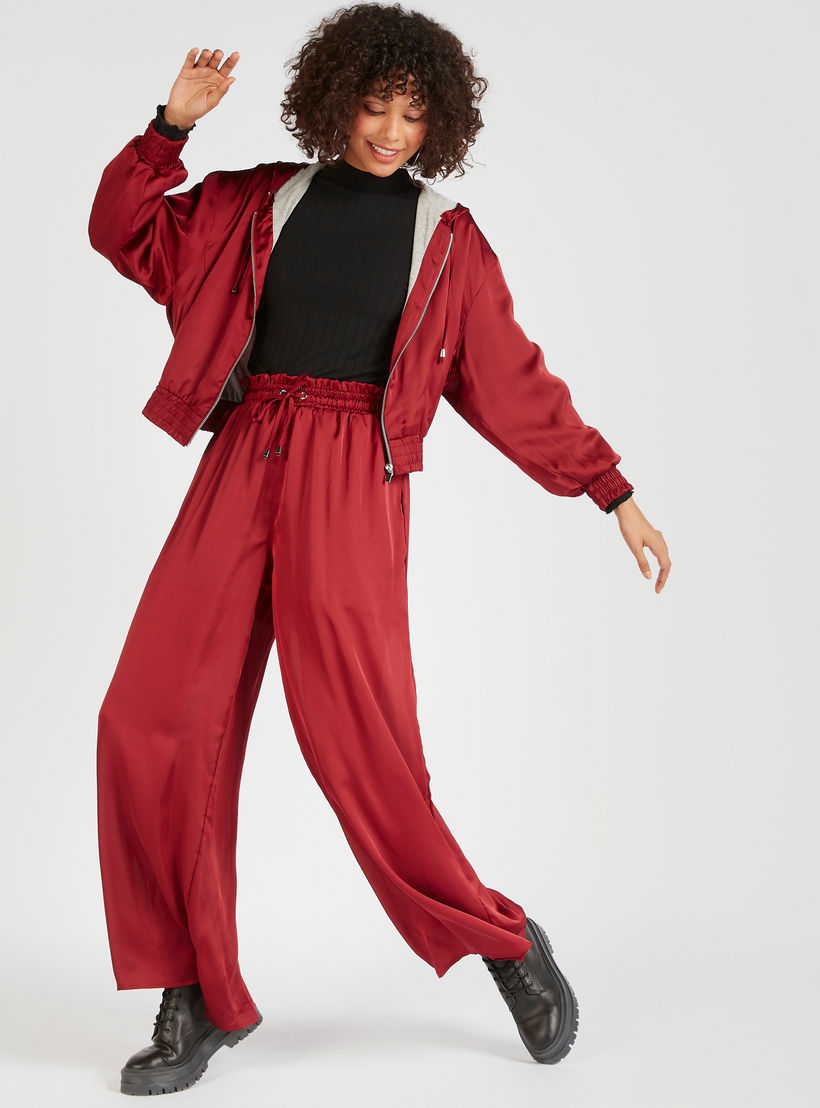 جاكيت سادة بسحّاب مع أكمام طويلة وقبّعة-women-winterwear-coatsandjackets-jackets-image-4