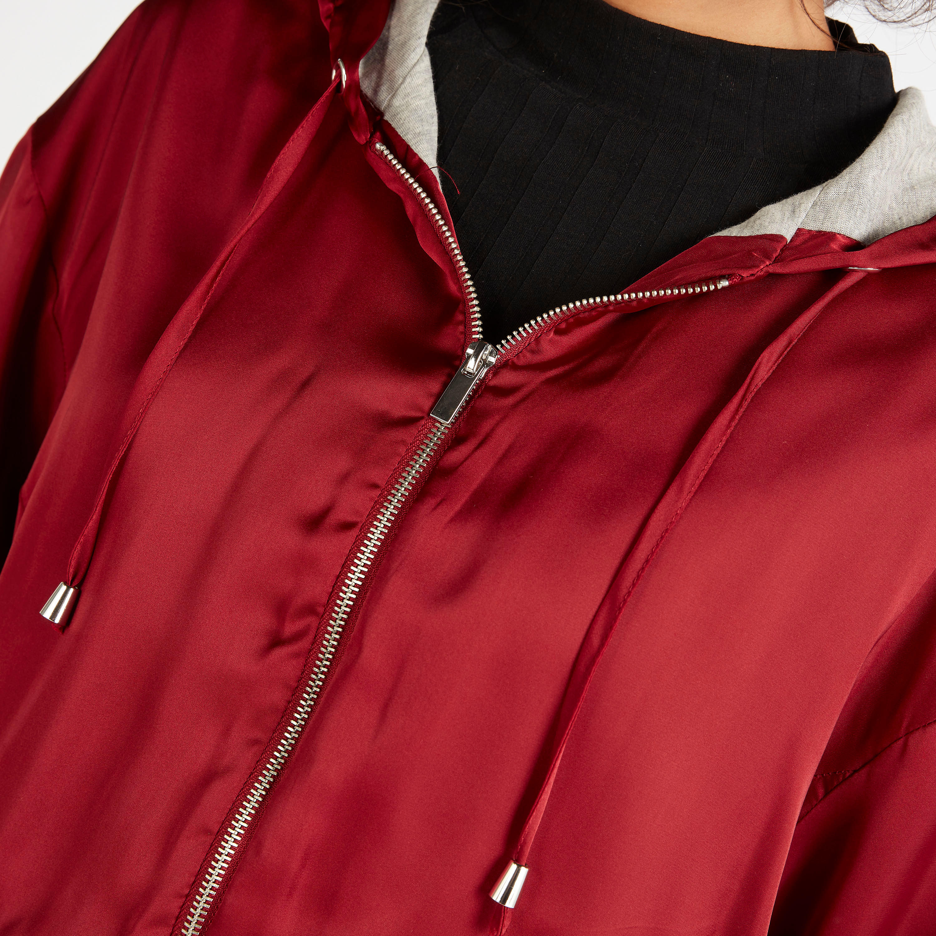جاكيت سادة بسحّاب مع أكمام طويلة وقبّعة-women-winterwear-coatsandjackets-jackets-image-3