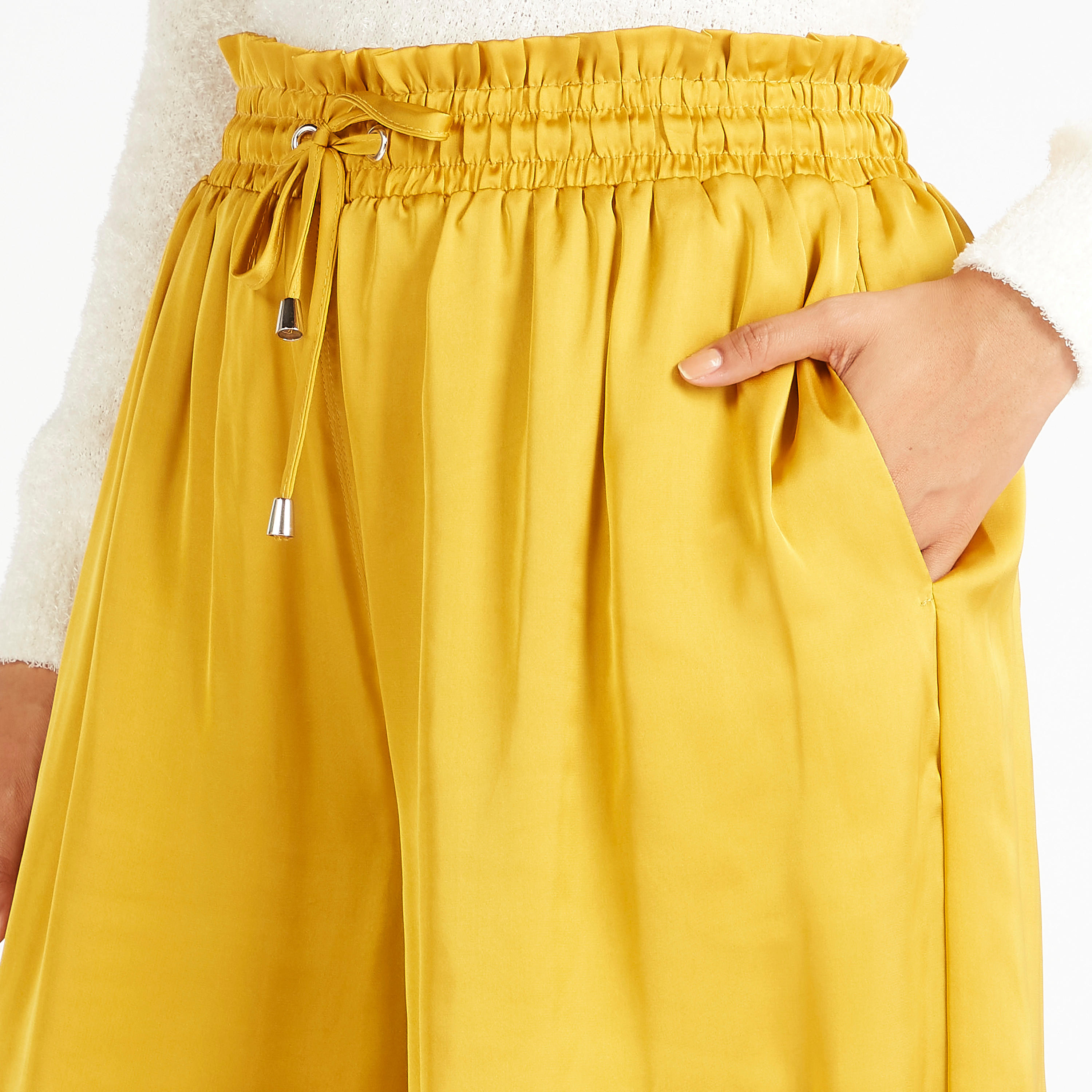Solid High-Rise Palazzo Pants with Drawstring Closure and Pockets-women-clothing-bottoms-trousers-image-3