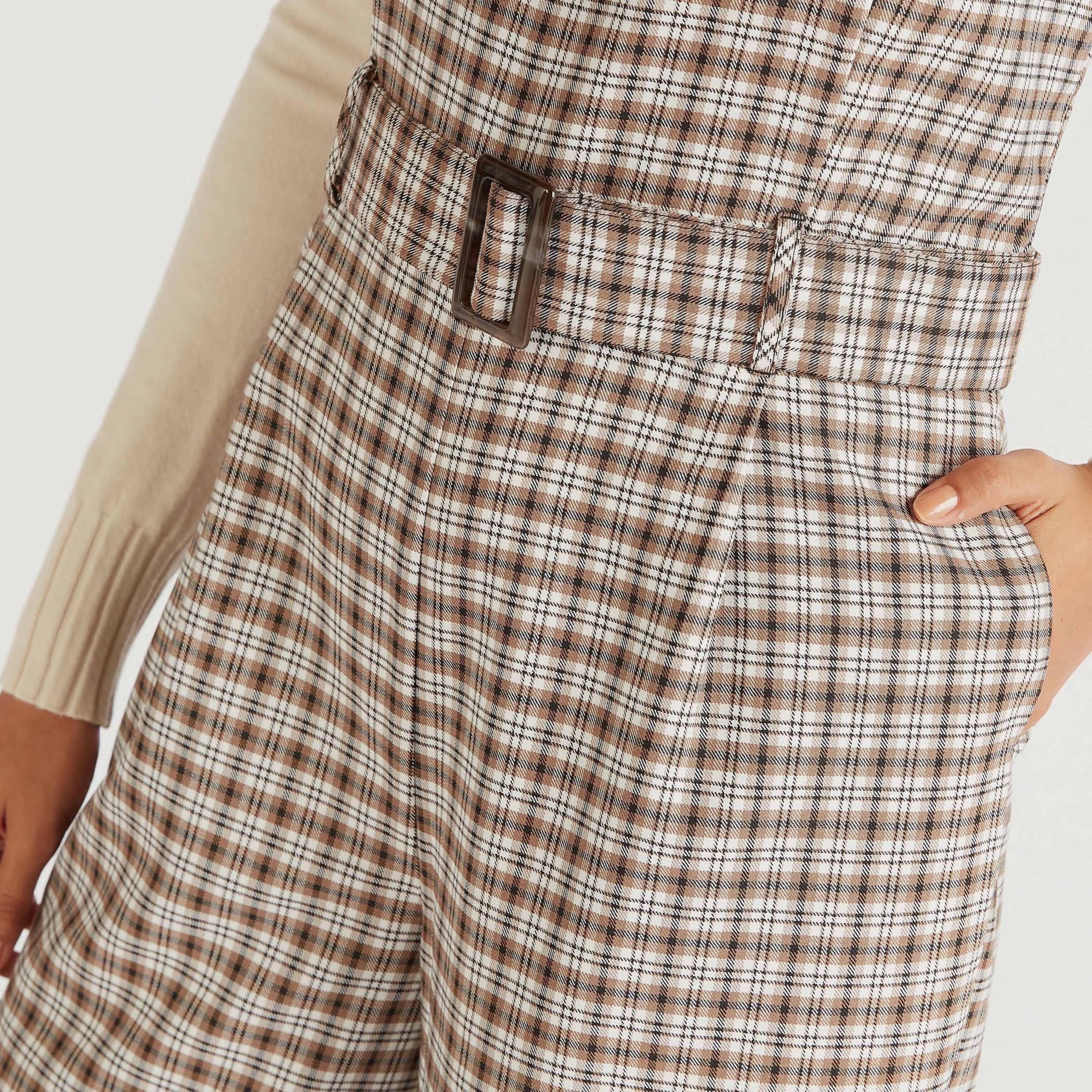 Checked Midi Jumpsuit with Belt and Pockets-women-clothing-jumpsuits-image-3