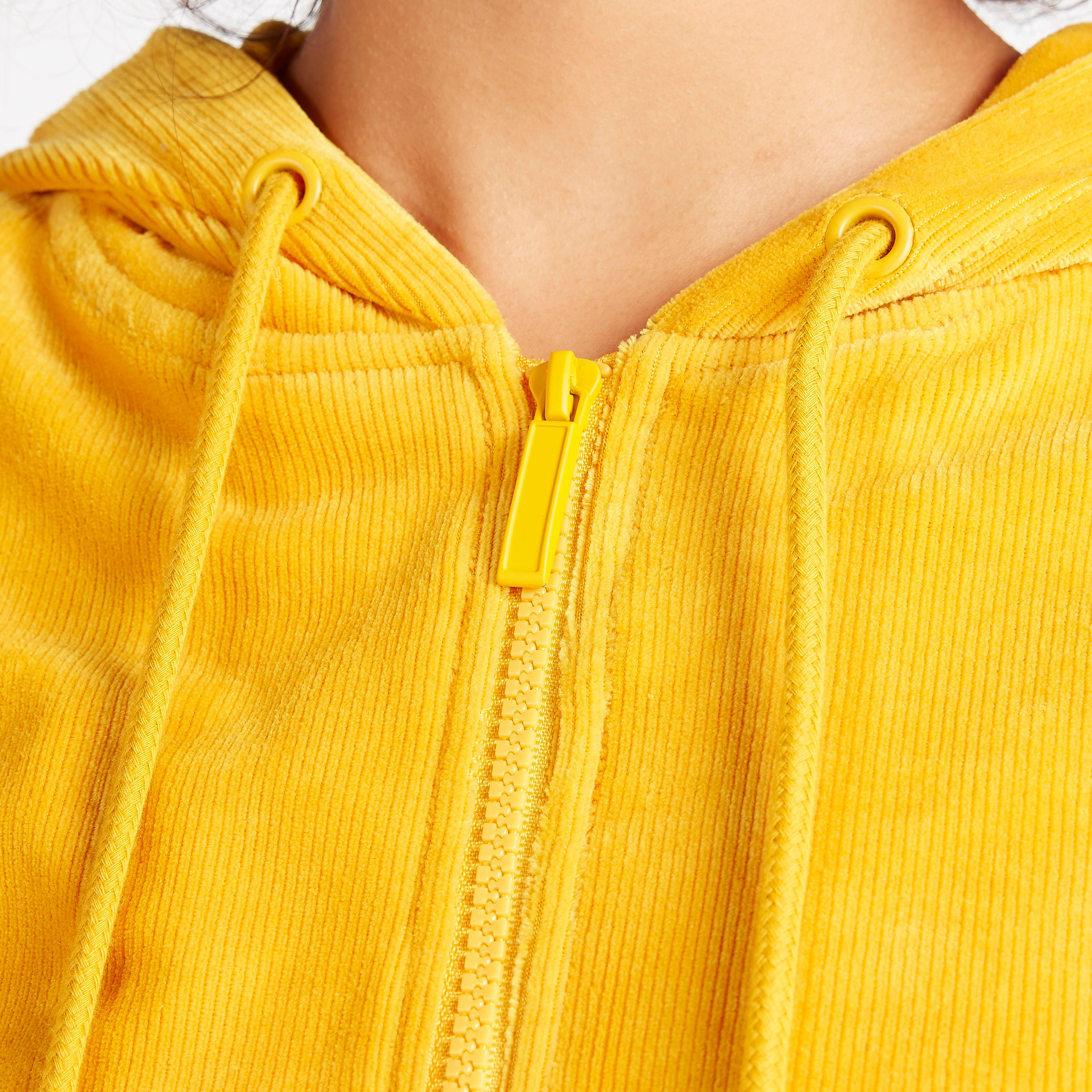 جاكيت بارز الملمس بسحّاب إغلاق وقبّعة وأكمام طويلة-women-winterwear-coatsandjackets-jackets-image-3