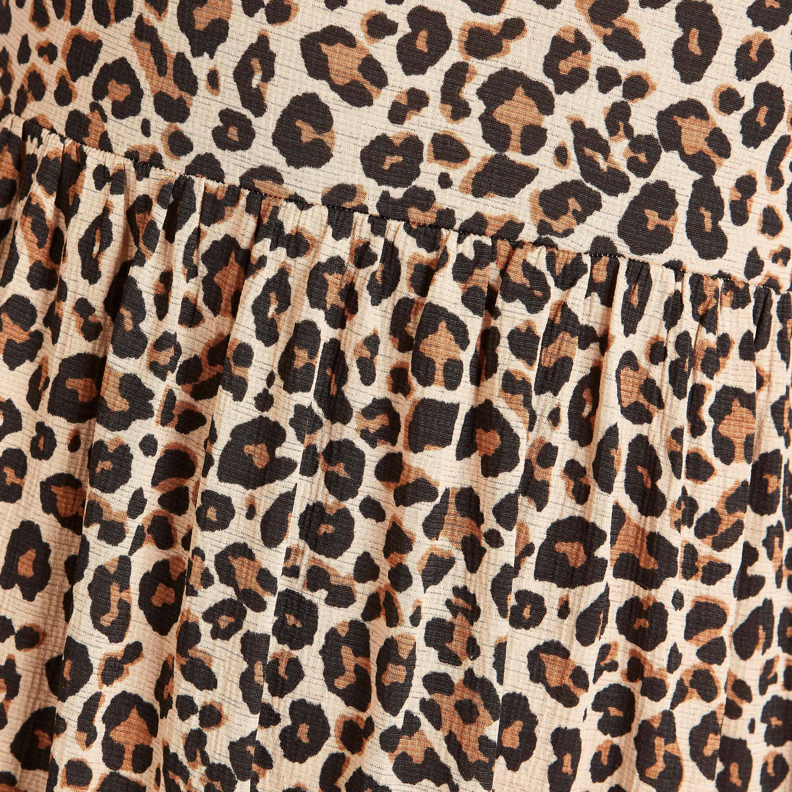 فستان إيه لاين طويل بطبعات حيوانات وأكمام 3/4-women-clothing-dresses-image-3