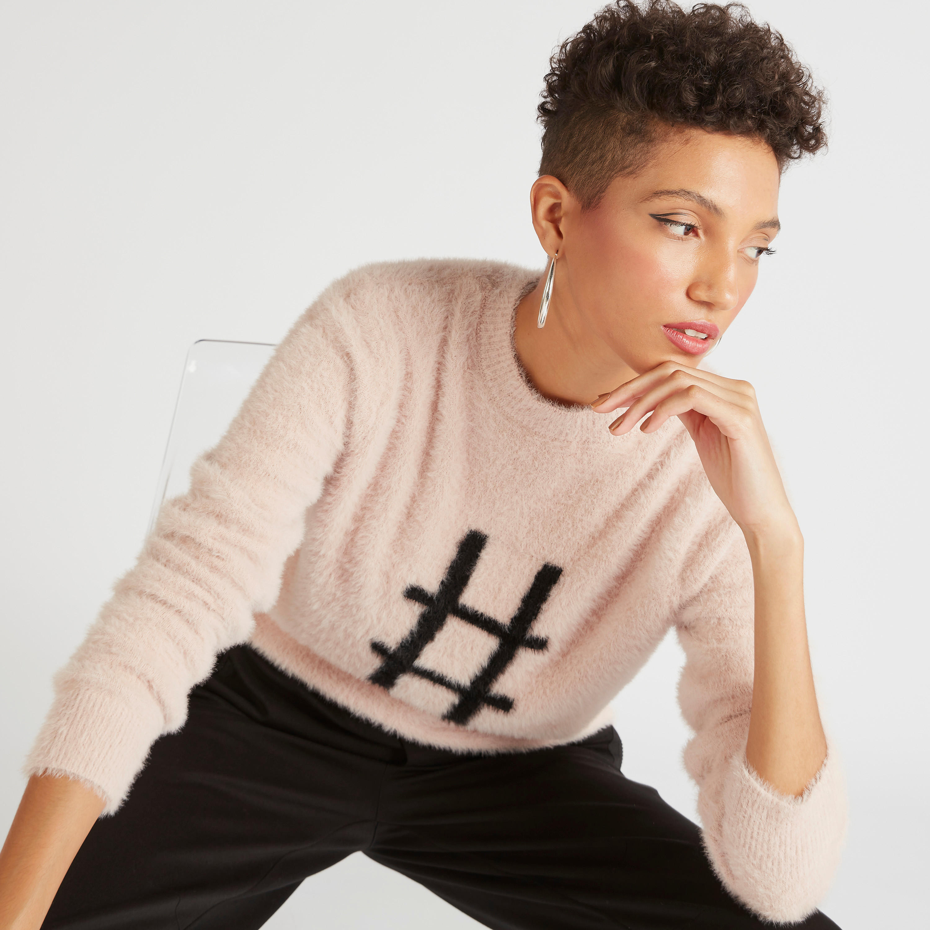كنزة بارزة الملمس بياقة ضيقة وأكمام طويلة-women-clothing-cardigansandjumpers-jumpers-image-6