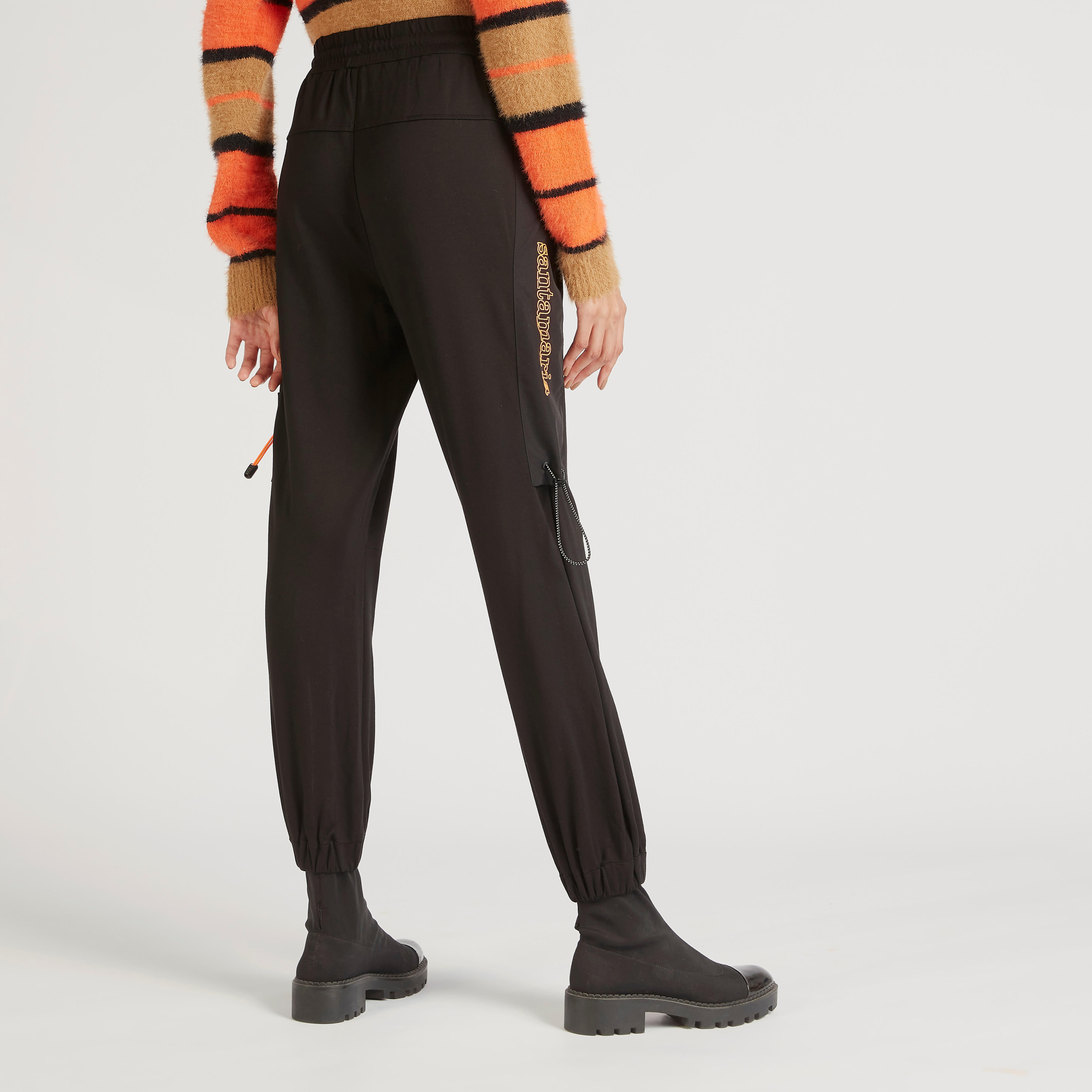 بنطلون رياضي بقصّة مريحة وخصر مرتفع ورباط إغلاق-women-clothing-bottoms-joggers-image-5