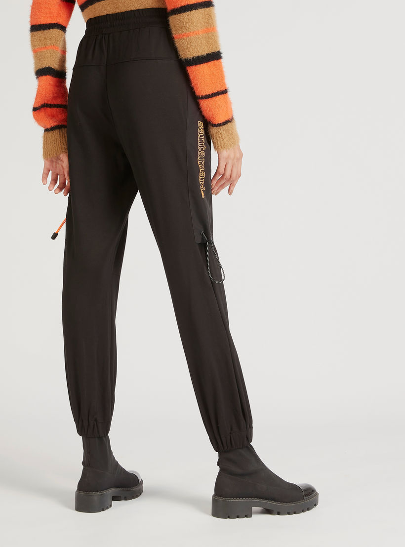 بنطلون رياضي بقصّة مريحة وخصر مرتفع ورباط إغلاق-women-clothing-bottoms-joggers-image-5
