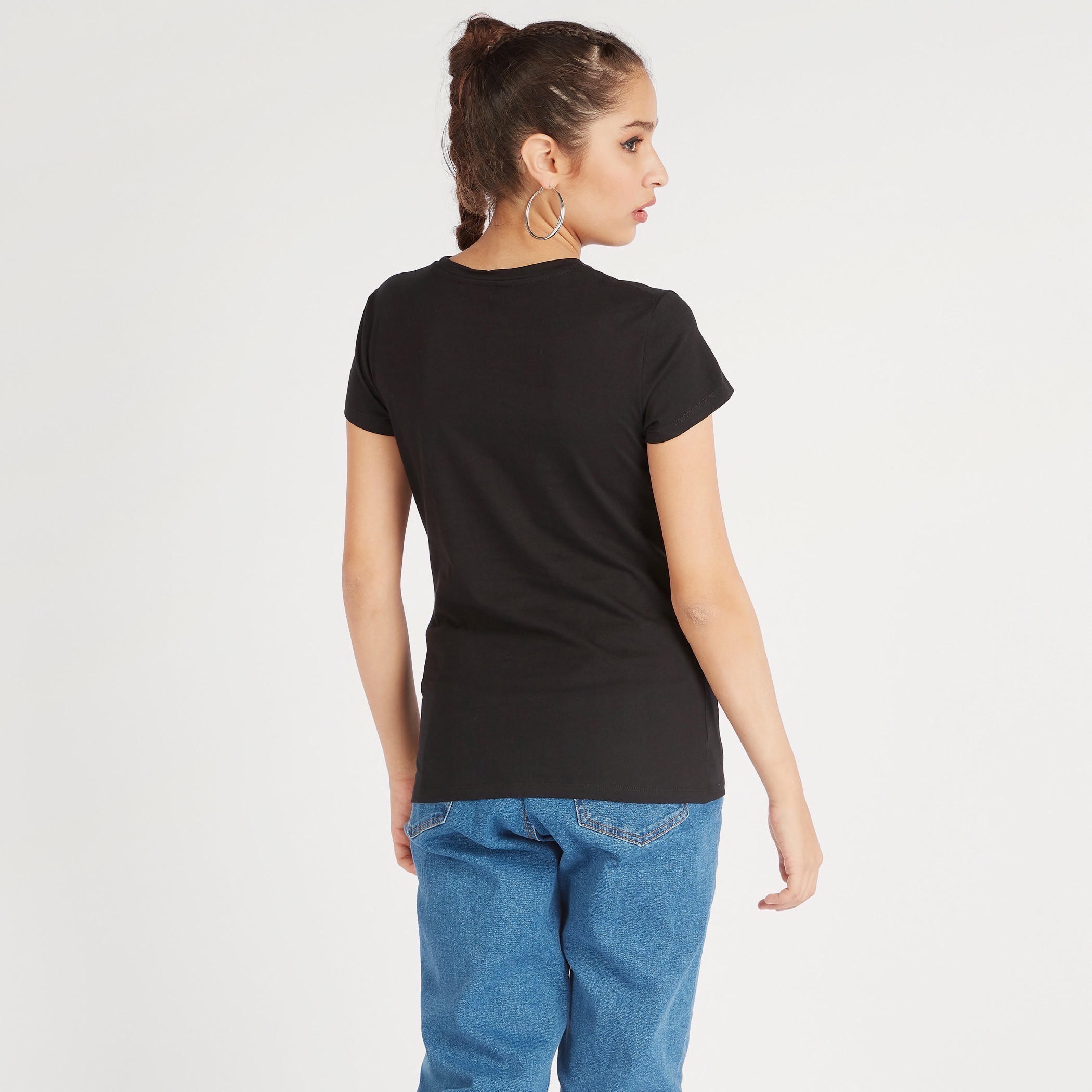 تيشيرت بياقة ضيّقة وأكمام كاب وطَبعات-women-clothing-tshirts-image-4