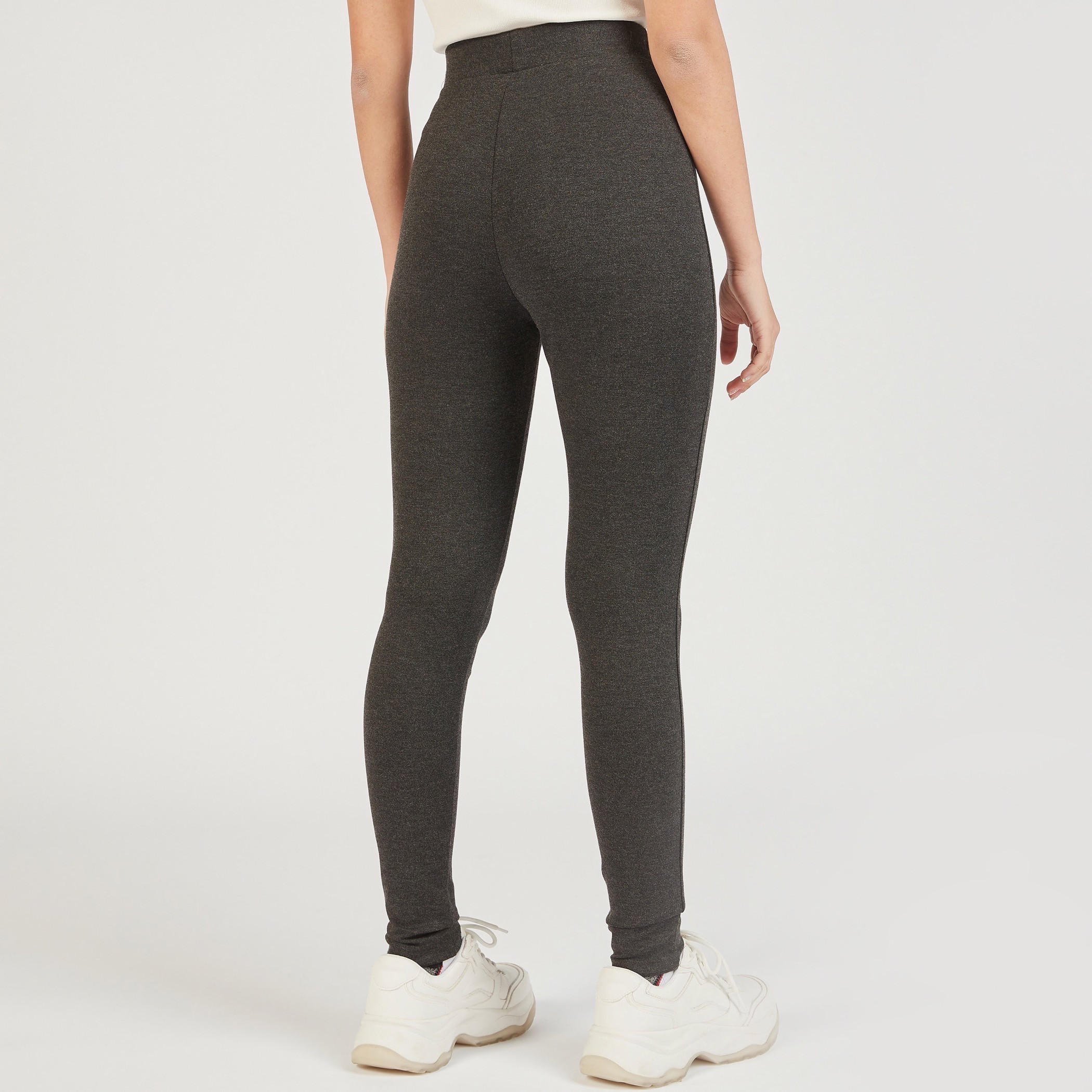 بنطلون ليقنز سادة بخصر مطاطي متوسط الارتفاع-women-clothing-bottoms-leggings-image-21