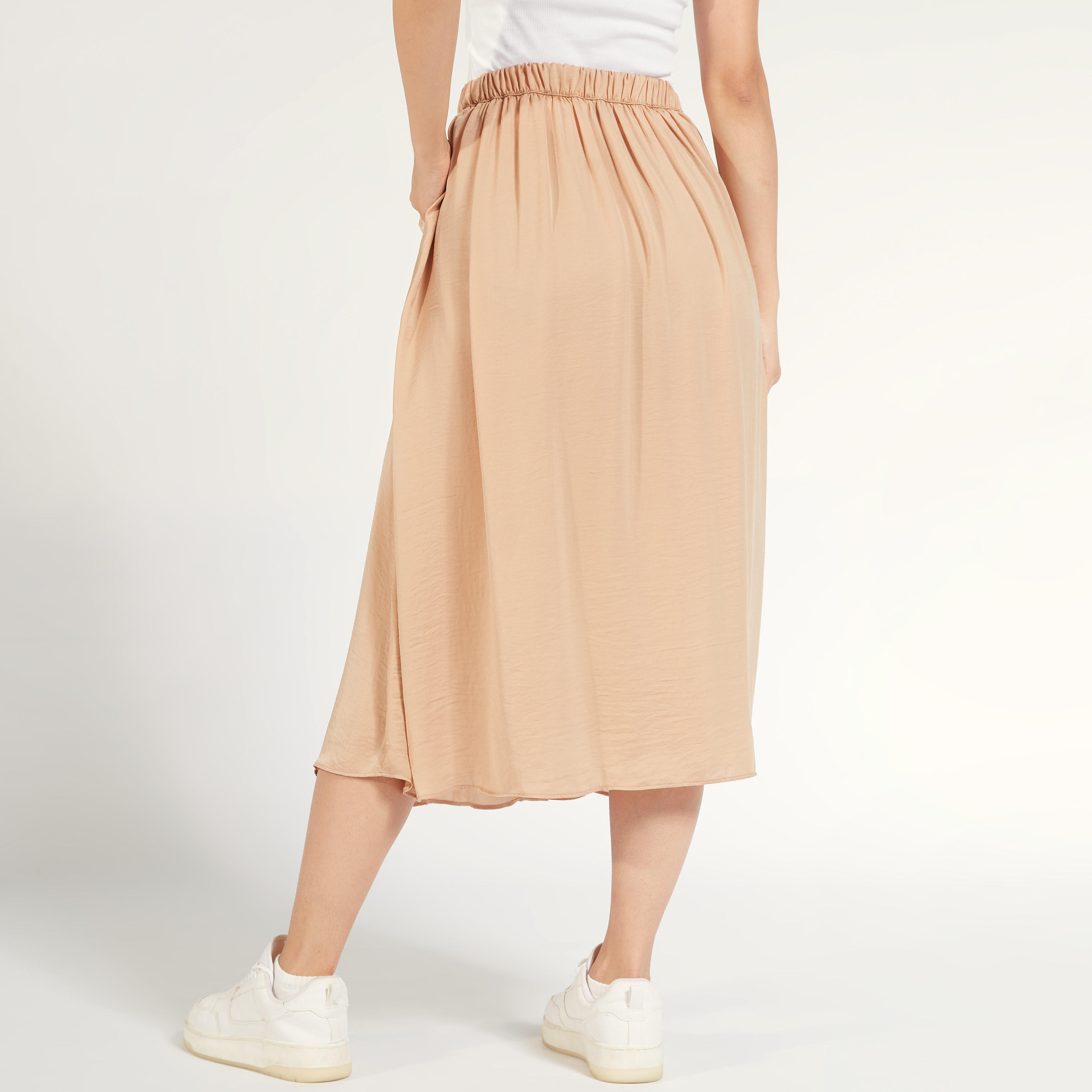 تنّورة ميدي إيه لاين سادة بكُسرات وجيوب-women-clothing-bottoms-skirts-image-4